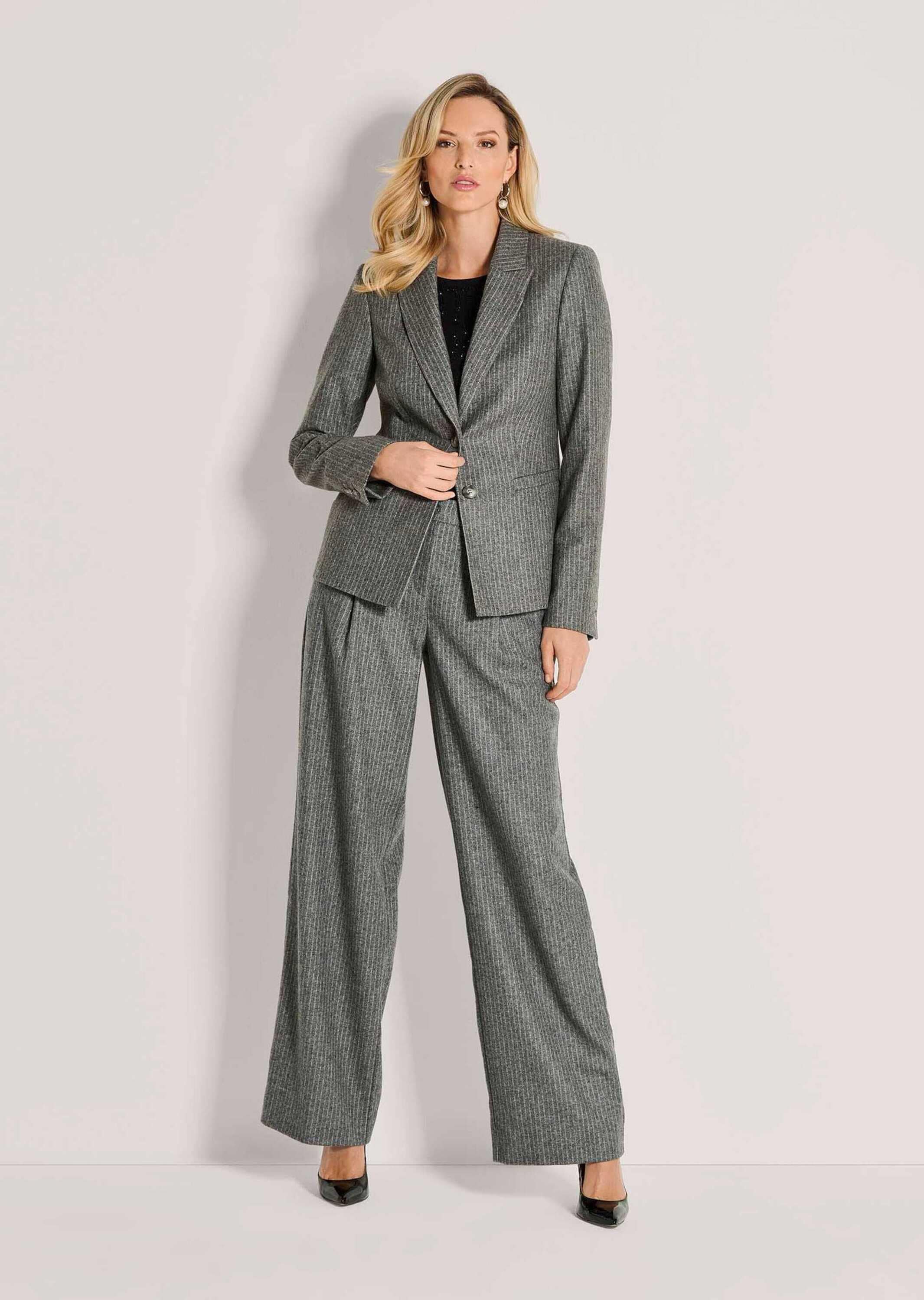 MADELEINE Jackenblazer »Blazer Eleganter Einreiher mit Kreidestreifen«