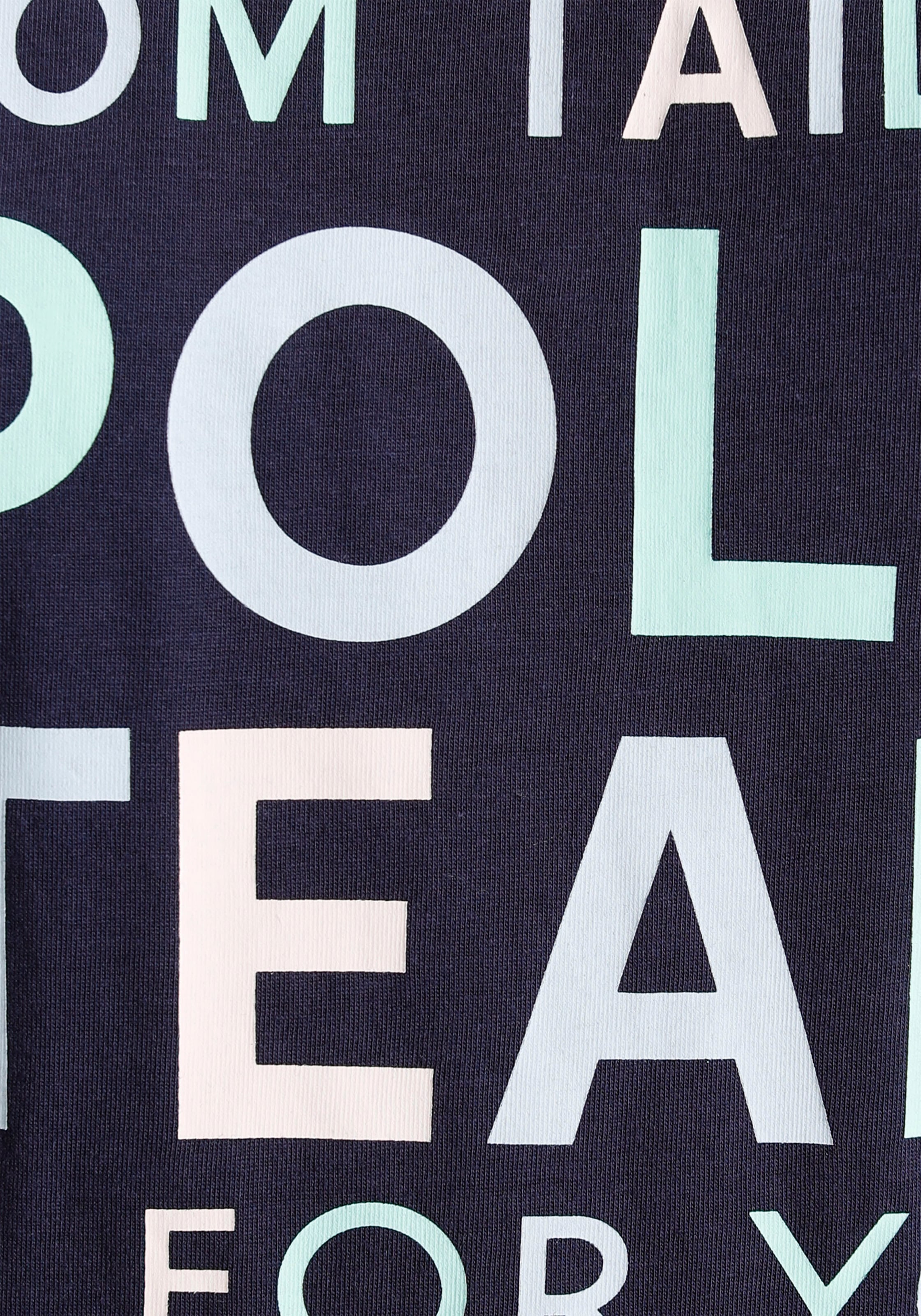 TOM TAILOR Polo Logo-Print bei Print-Shirt, farbenfrohen Team großem ♕