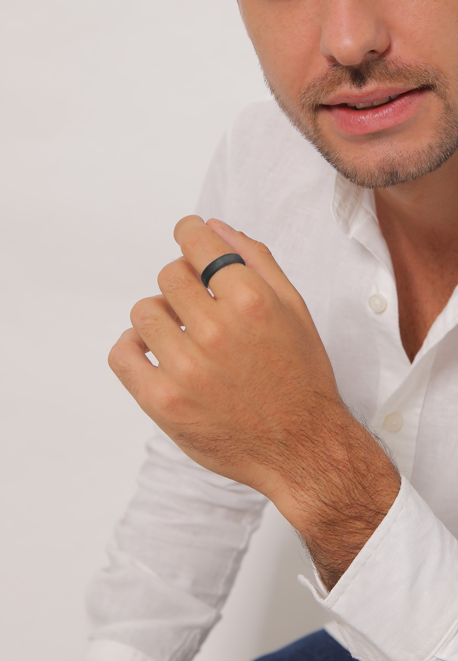 Kuzzoi Silberring »Ring Herren Bandring Basic 925 Silber«