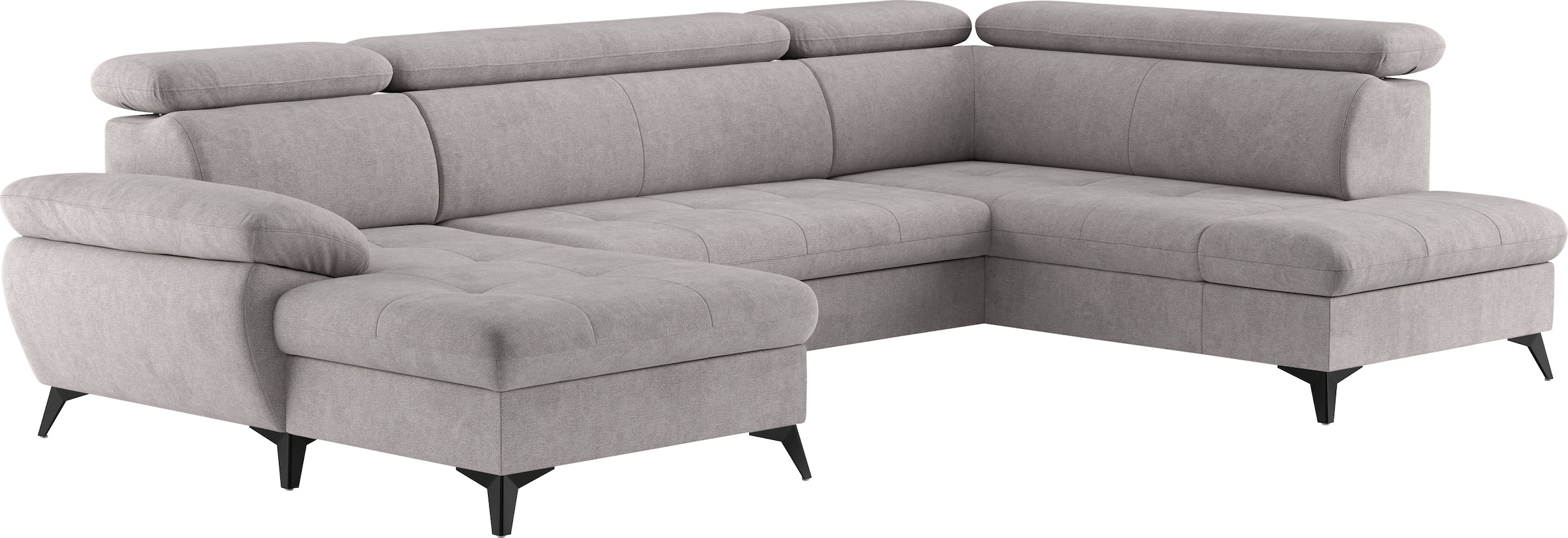 COTTA Wohnlandschaft »Hudson U-Form, B: 324 cm« mit Kopfteilverstellung, optional Bettfunktion & Bettkasten