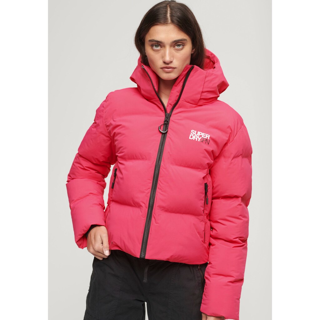 Superdry Steppjacke »HOODED BOXY PUFFER JACKET«, mit Kapuze