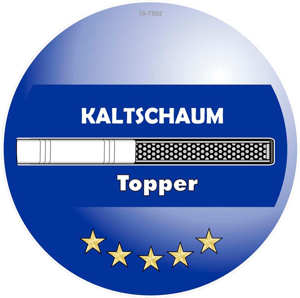 Jockenhöfer Gruppe Boxspringbett »Leyla, inklusive 7-Zonen-TTFK-Matratzen und Kaltschaumtopper«, 2 goldfarbige Kissen, verschiedene Härtegrade wählbar