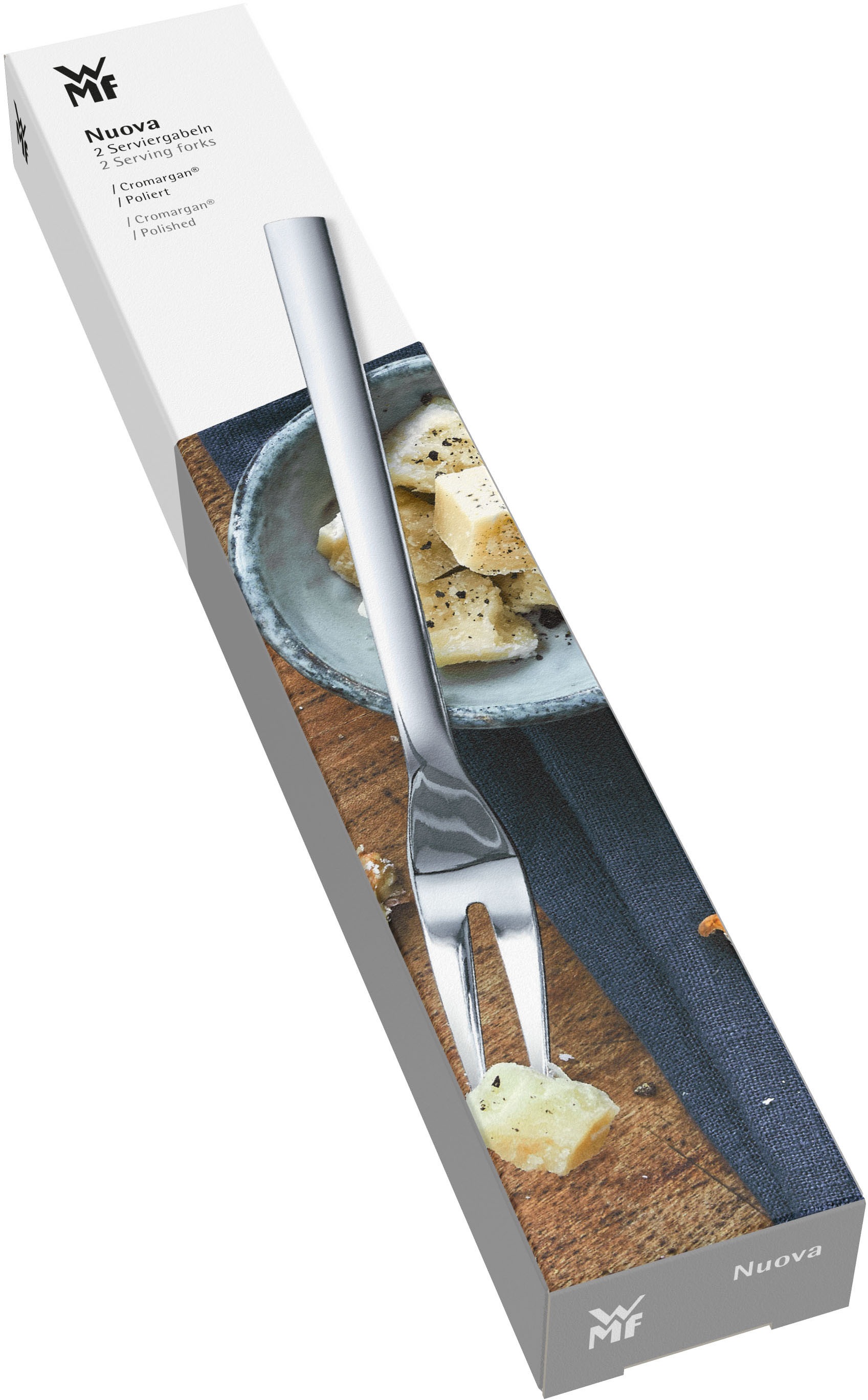 WMF Fleischgabel »Nuova« Vorlegebesteck, Cromargan Edelstahl rostfrei 18/10, Geschenkverpackung
