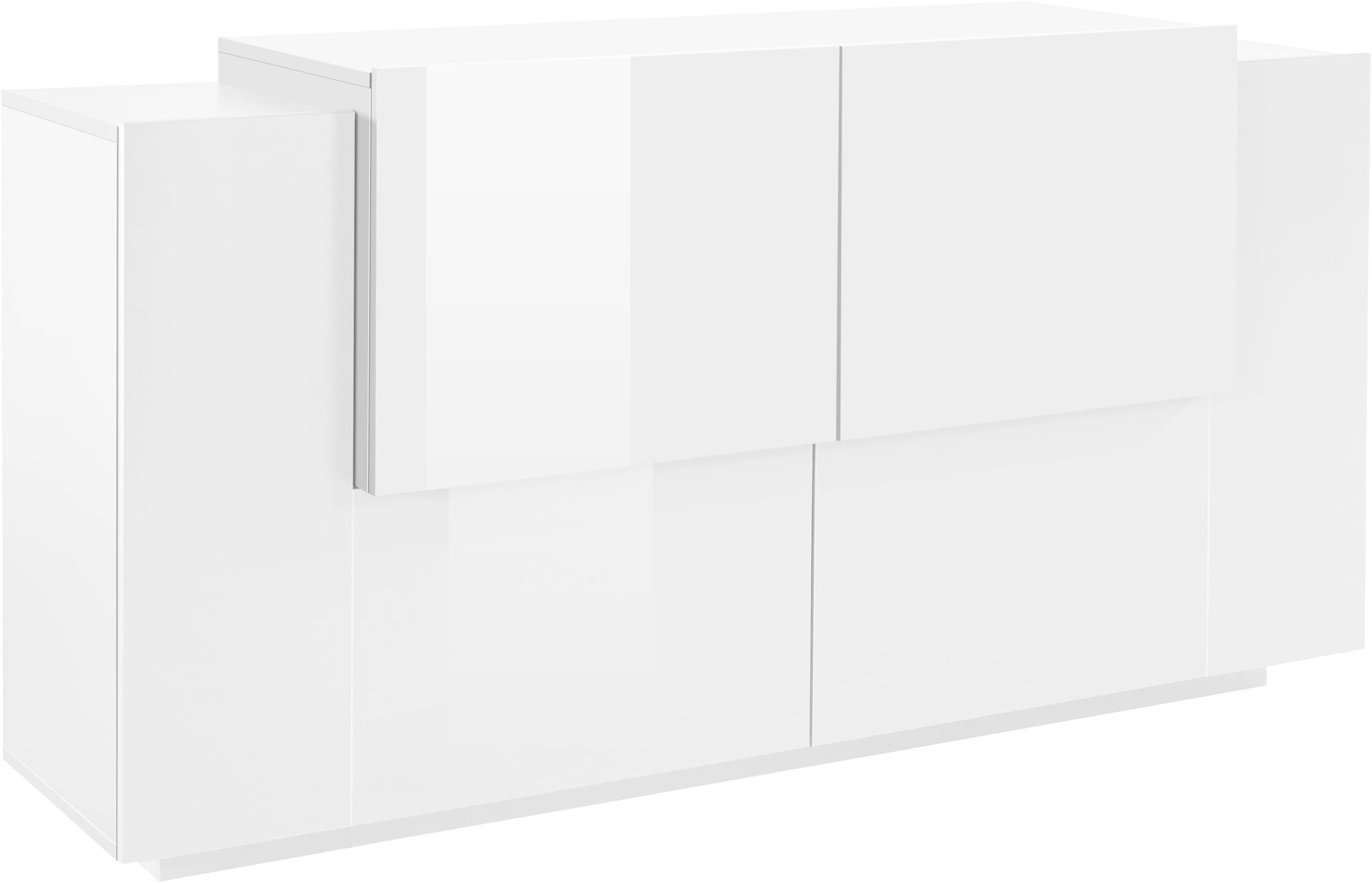 INOSIGN Sideboard »Coro, Kommode, Schrank, Kredenz, grifflos mit Einlegeböden«, 4 Türen, Doppeltiefe, B/T/H 160x86x45cm
