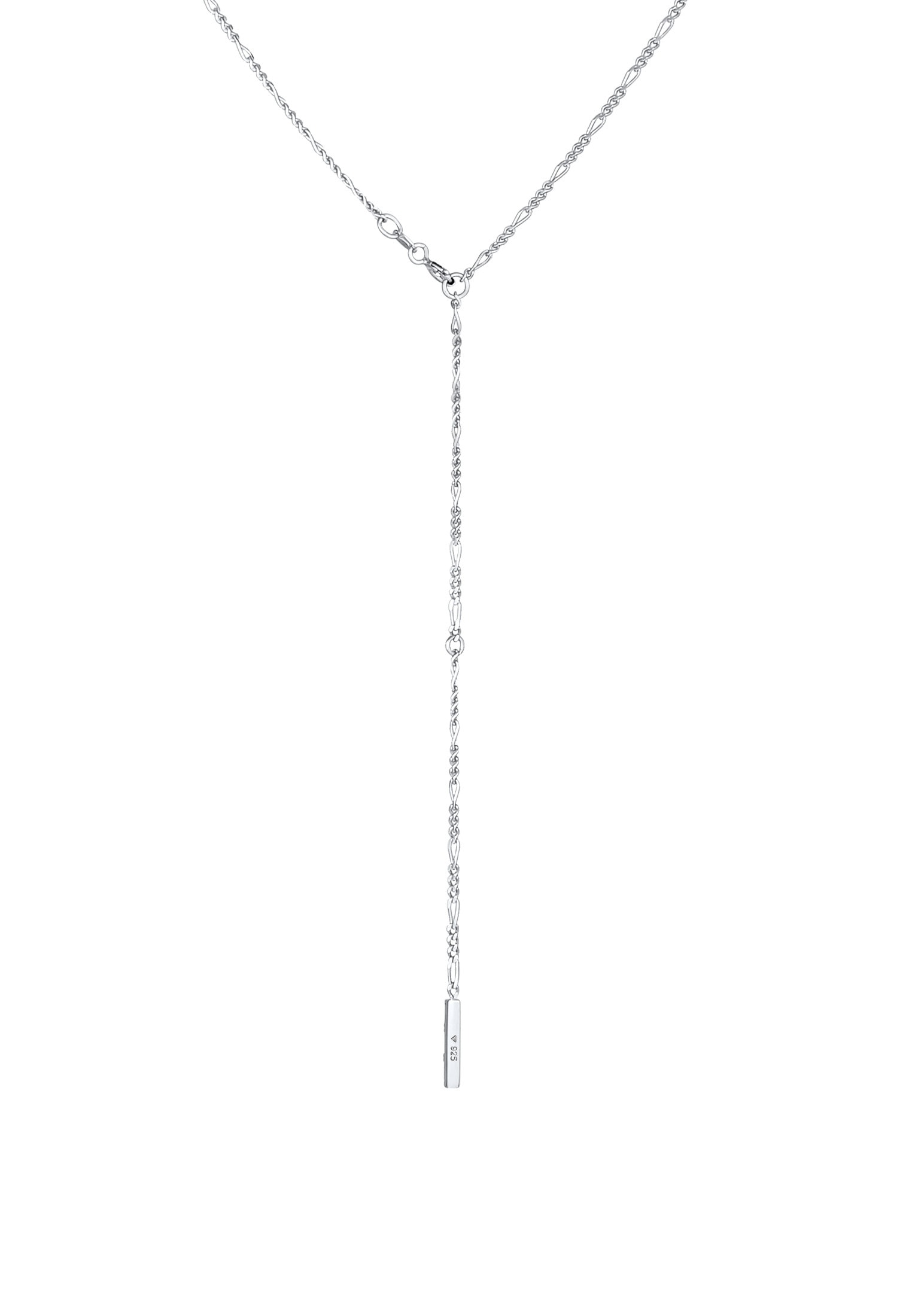 Elli Premium Y-Kette »Halskette Y-Kette Figaro Topas Rechteck 925 Silber«