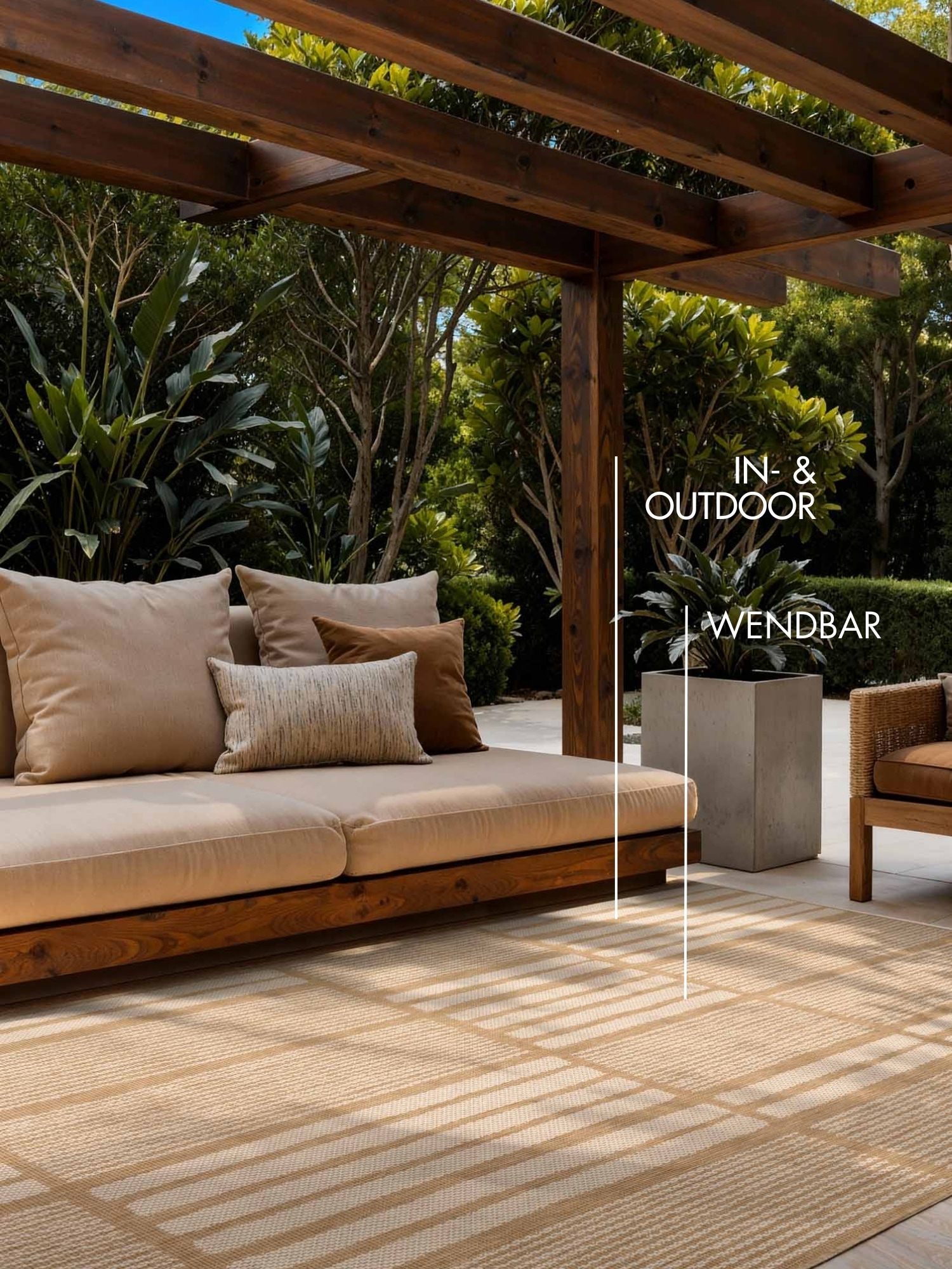 Ted Baker Teppich »Allington , Wendeteppich« rechteckig 8 mm Höhe Designteppich, Wetterfest, Pflegeleicht, Modern, Wohnzimmer, Terrasse