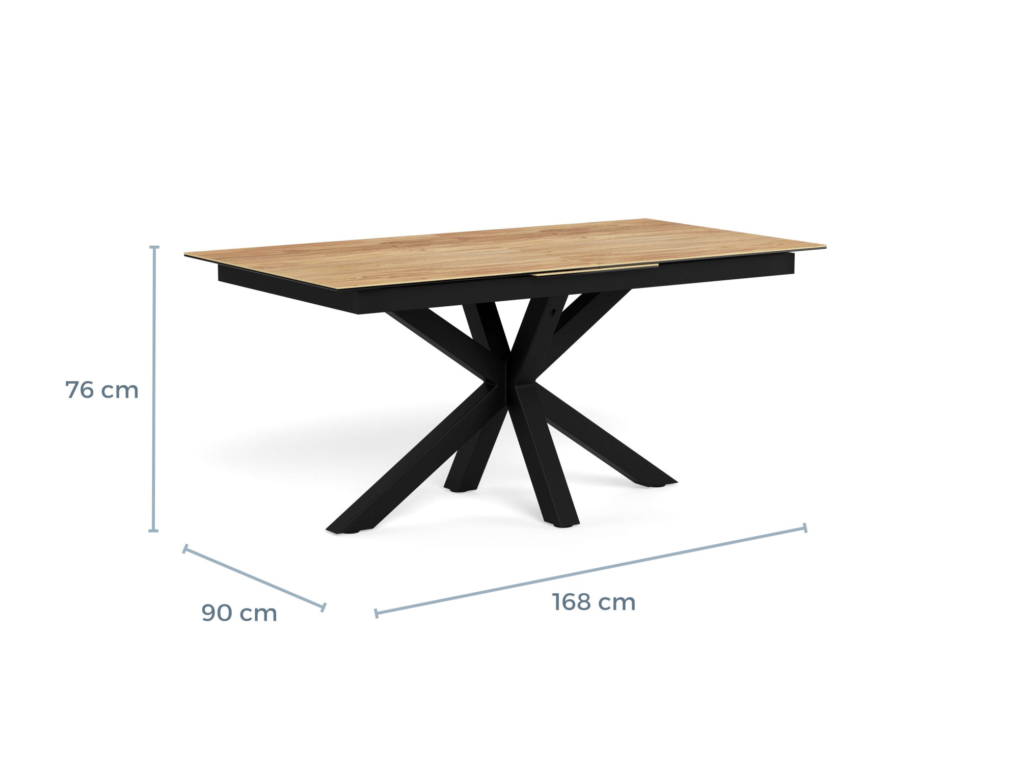 ACTONA GROUP Esstisch »Heaven,Tischplatte aus Keramik, ausziehbar - robust & pflegeleicht« Kratzfest, wasserabweisend, Sitzplatz für 4-8 Personen, B: 168/210 cm