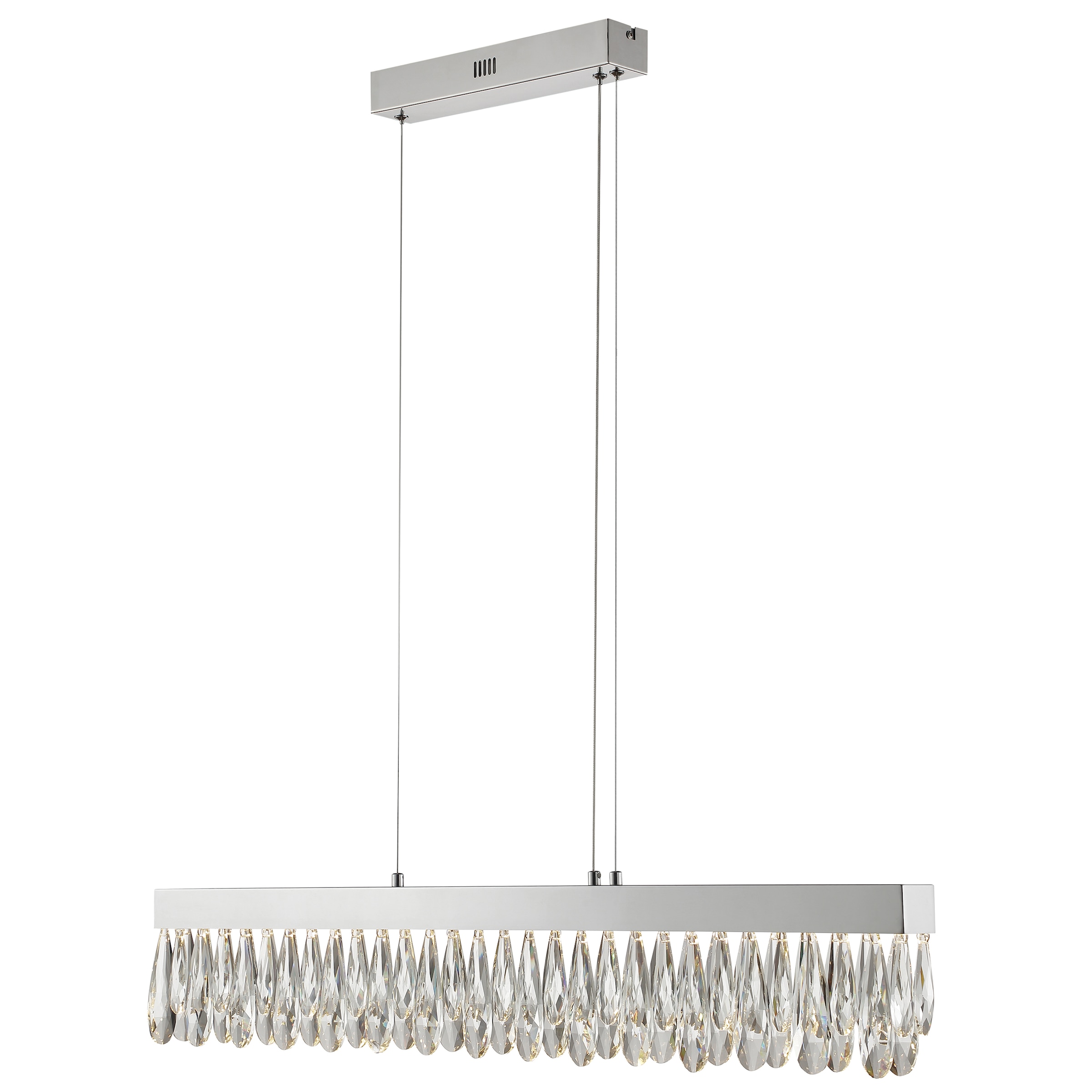 lumiCouture LED Pendelleuchte »Celestia« LED-Modul 1 Stk. Warmweiß L. 100 x H. 150 cm, 3300 lm, 2700 K, K9- Kristalle