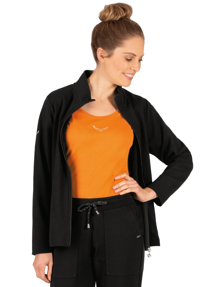 Trigema Sweatjacke »TRIGEMA Jacke mit funkelnden Strass-Steinen«