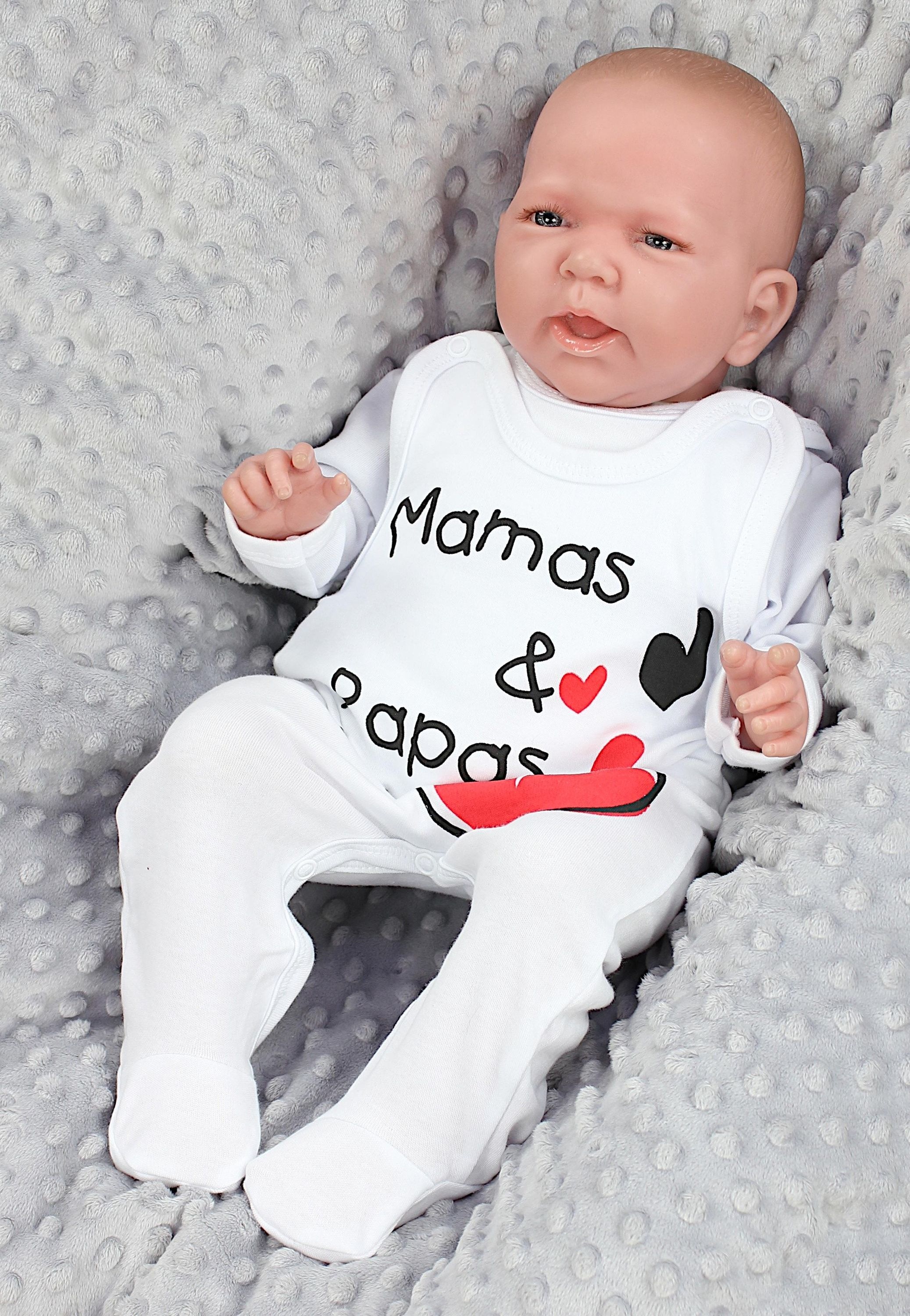 TupTam Strampler »Strampler Unisex Baby Strampler mit Aufdruck 5er Set«