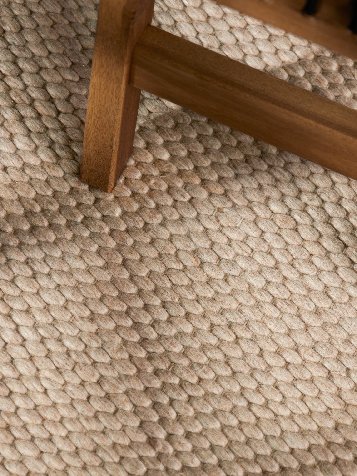 ELLE DECORATION Wollteppich »Beans« rechteckig 10 mm Höhe Handweb Teppich Wolle, Perlenstruktur, Wohnzimmer, Schlafzimmer, Flur
