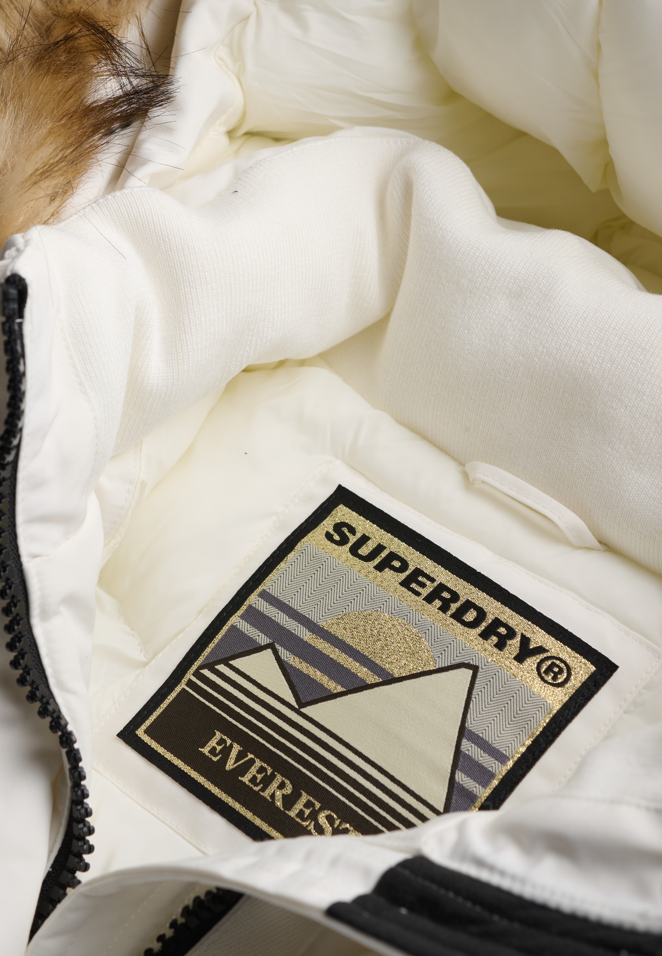 Superdry Steppjacke »EVEREST HOODED BOMBER JKT« mit Kapuze Kunstfaser, slim fit