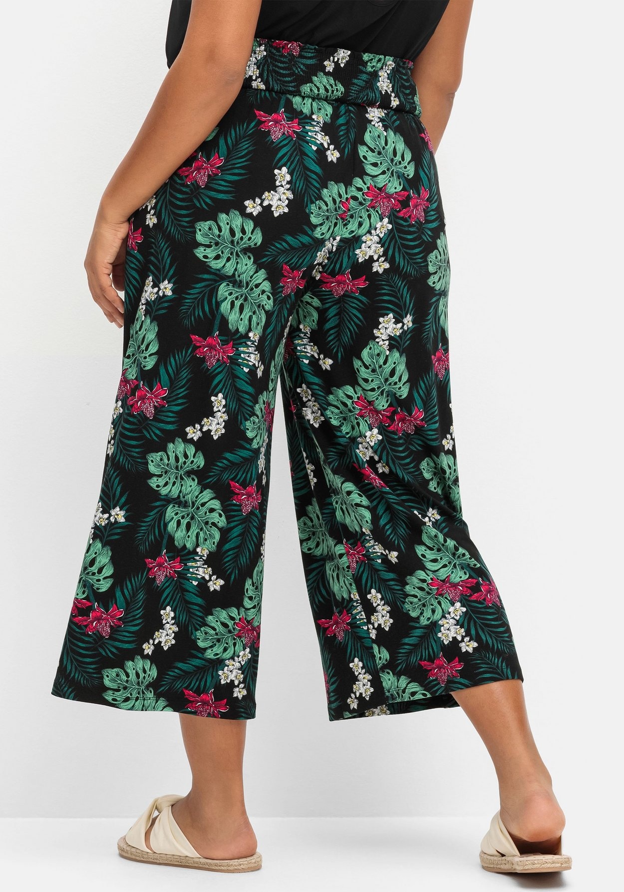 Sheego Culotte »Sommerhose mit tropischem Print«