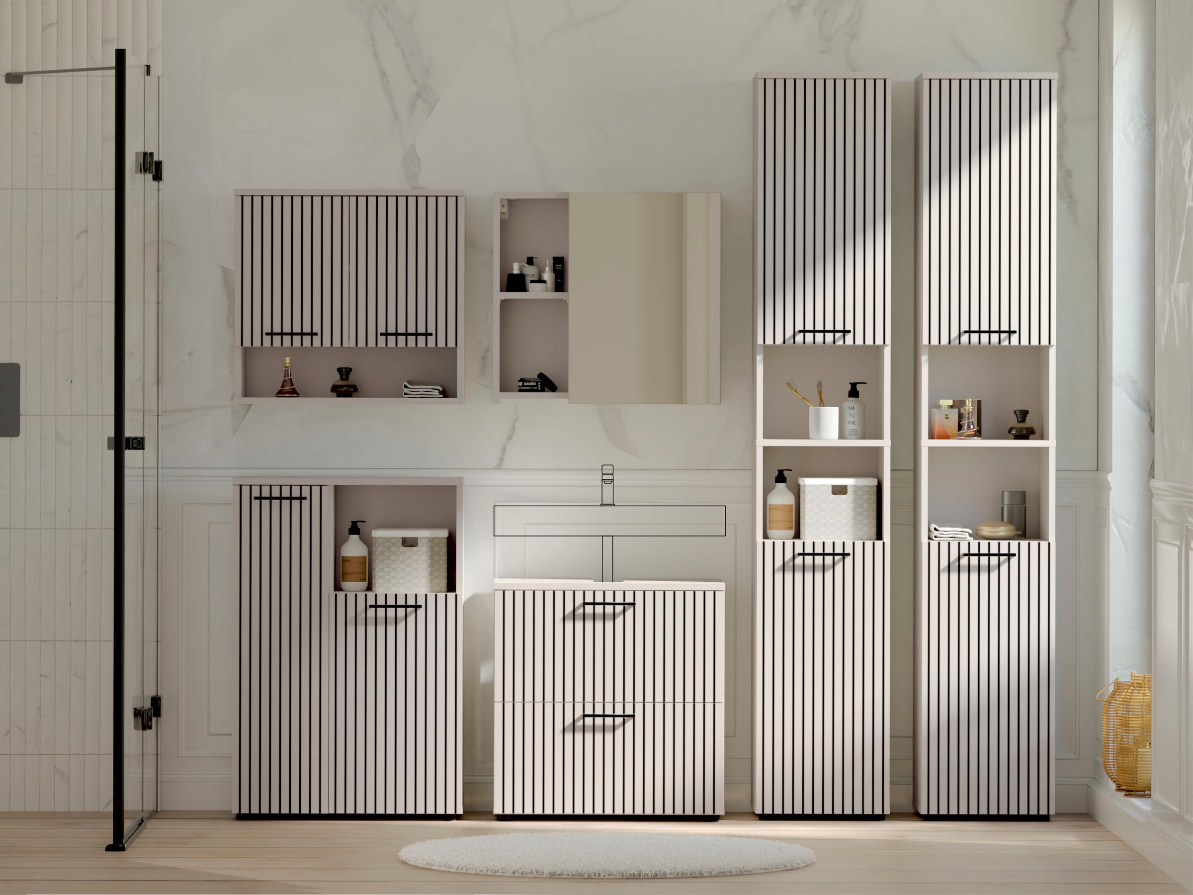 RESPEKTA Badezimmer-Set »Tilda« 6 Stk. tlg.