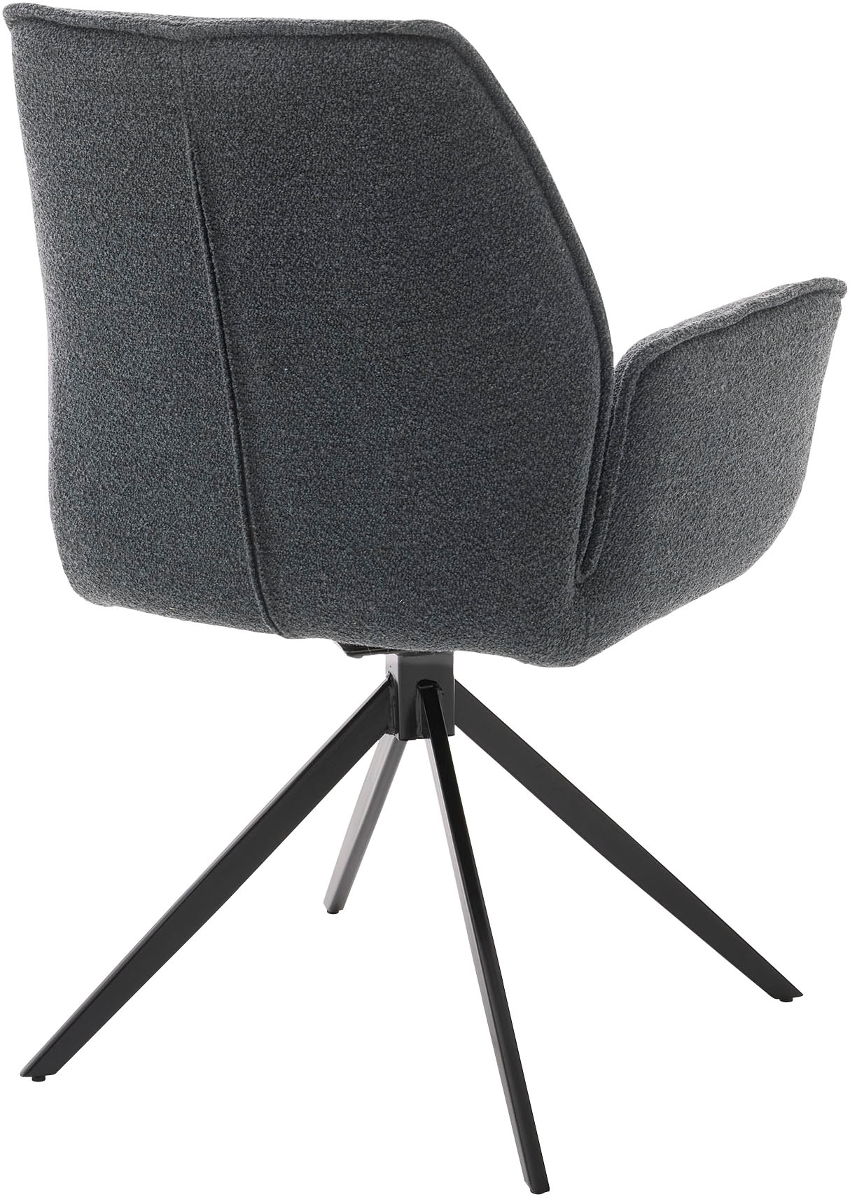 Musterring Esszimmerstuhl »Tiama«, (Set), 2 St., Bouclé, Stativgestell aus Eisen schwarz, 180° drehbar, Stoff Cord oder Bouclé