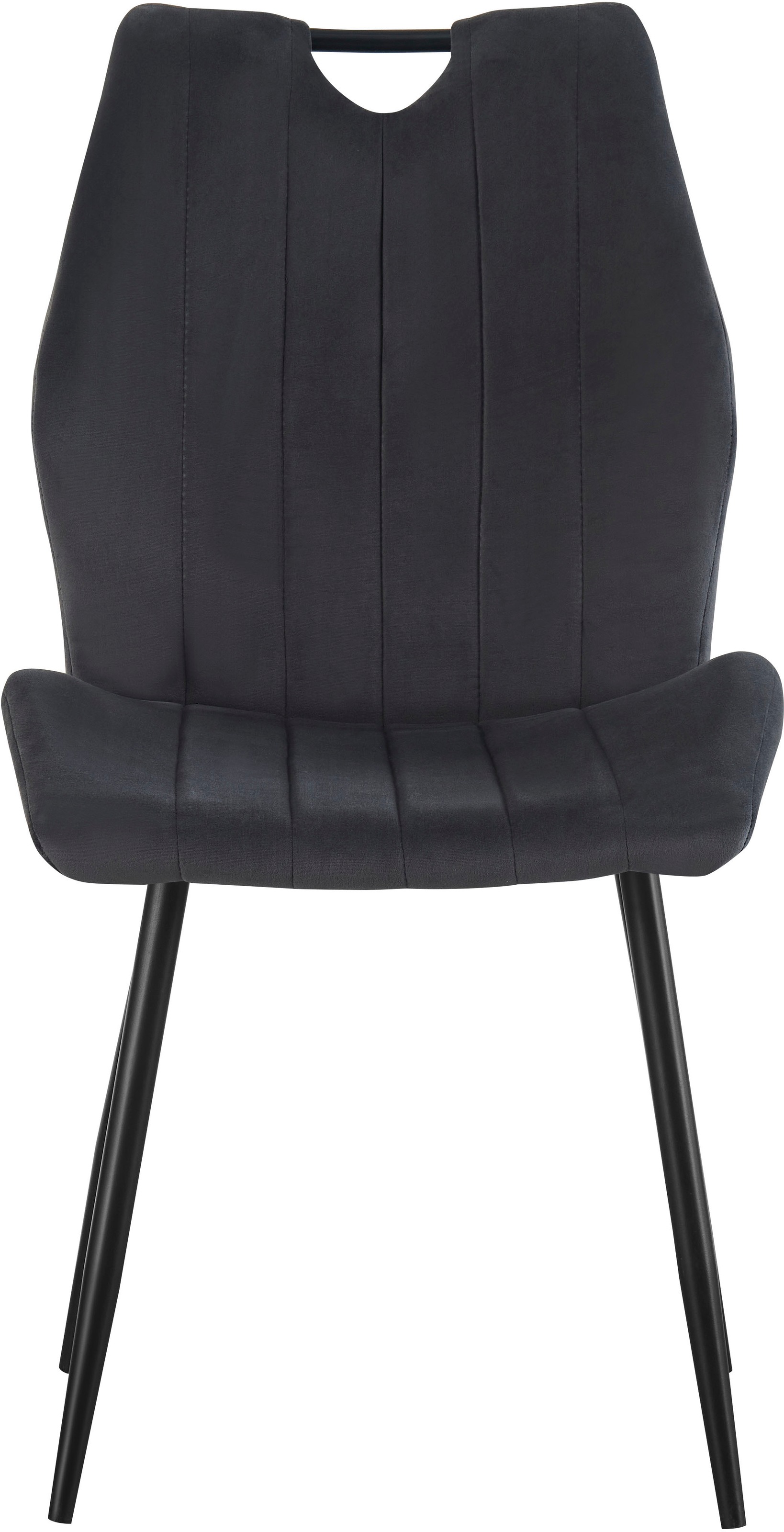 Home affaire Esszimmerstuhl »KILLAM, 2er Set, mit Metallgestell in matt schwarz« (Set) 2 Stk.in verschiedenen Farben, Belsatbarkeit pro Stuhl 120 kg, 360° drehbar