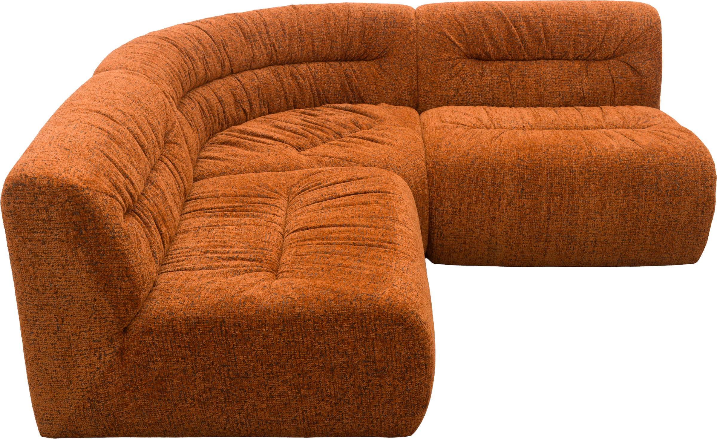 DOMO collection Ecksofa »Solum, B/T: 214/214 cm, moderne, runde Form mit großzügiger Polsterung« mit Federkern, L-Form