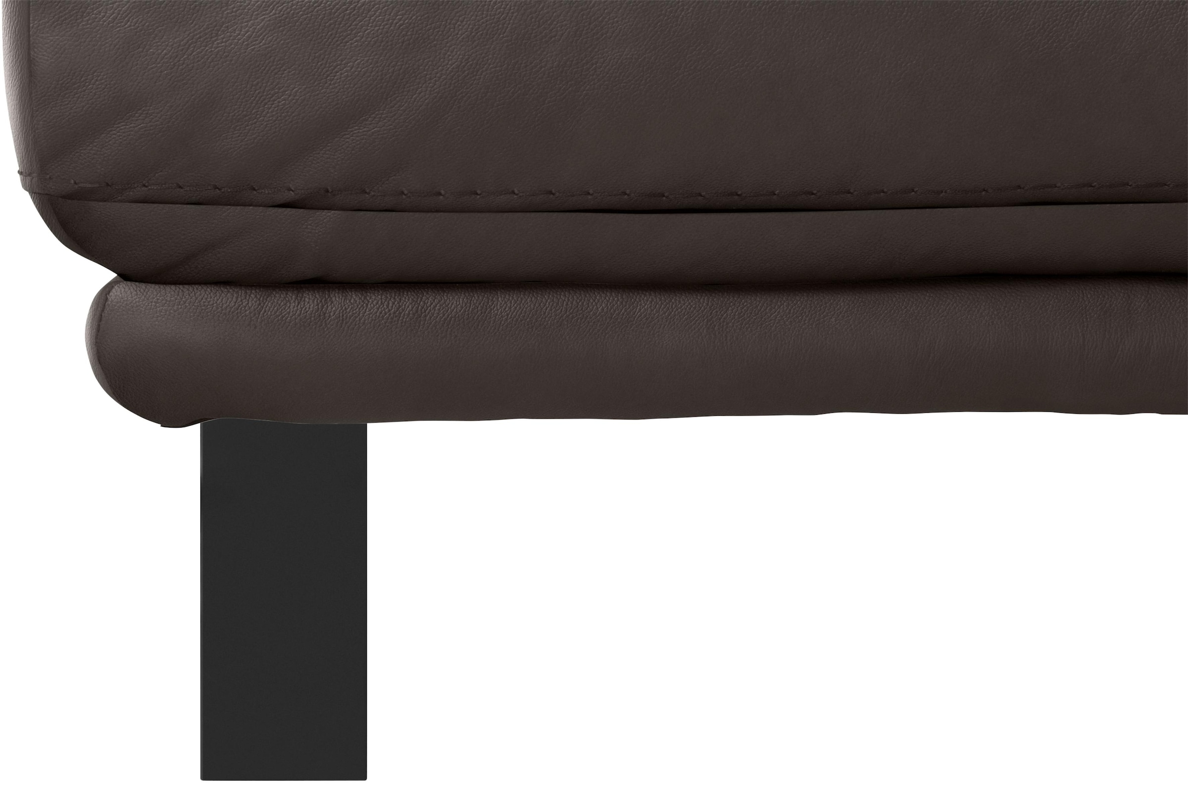 W.SCHILLIG Hocker »montanaa«, mit Metallkufen in Schwarz pulverbeschichtet, Breite 71 cm