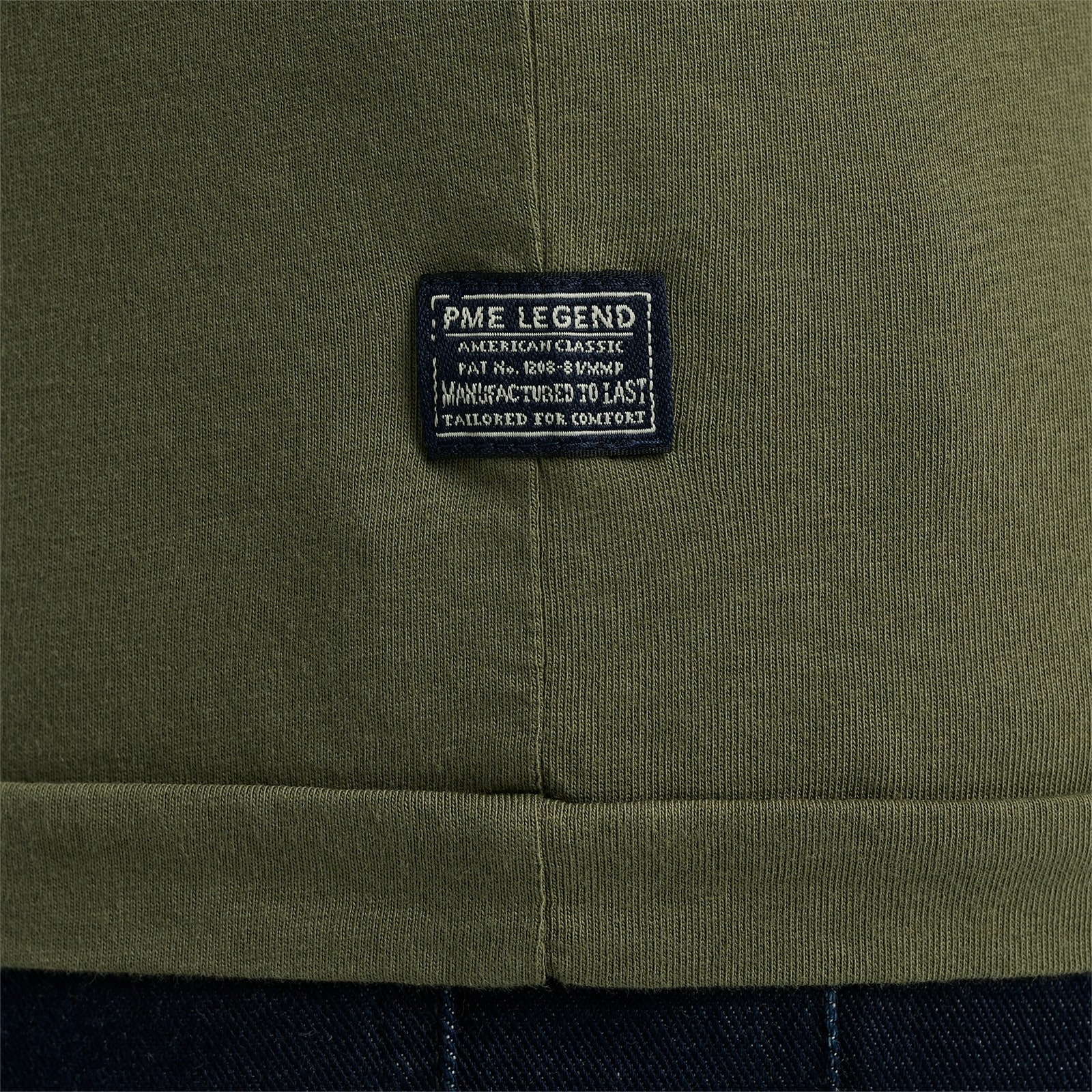 PME LEGEND T-Shirt mit eingefasstem Rundhalsausschnitt mit Rollkante