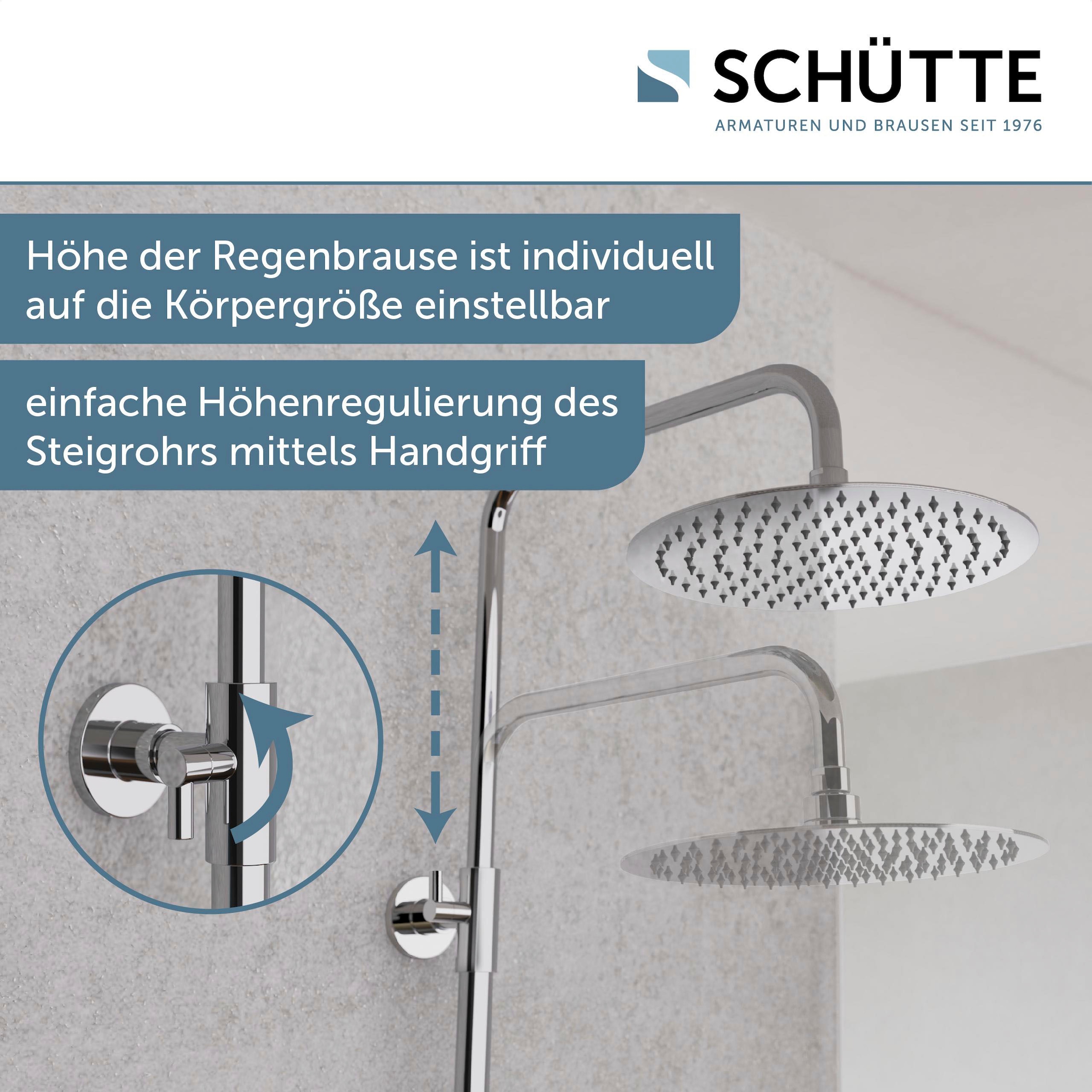 Schütte Brausegarnitur »AQUADUCT«, höhenverstellbar 80-120 cm, Antikalk, wassersparend