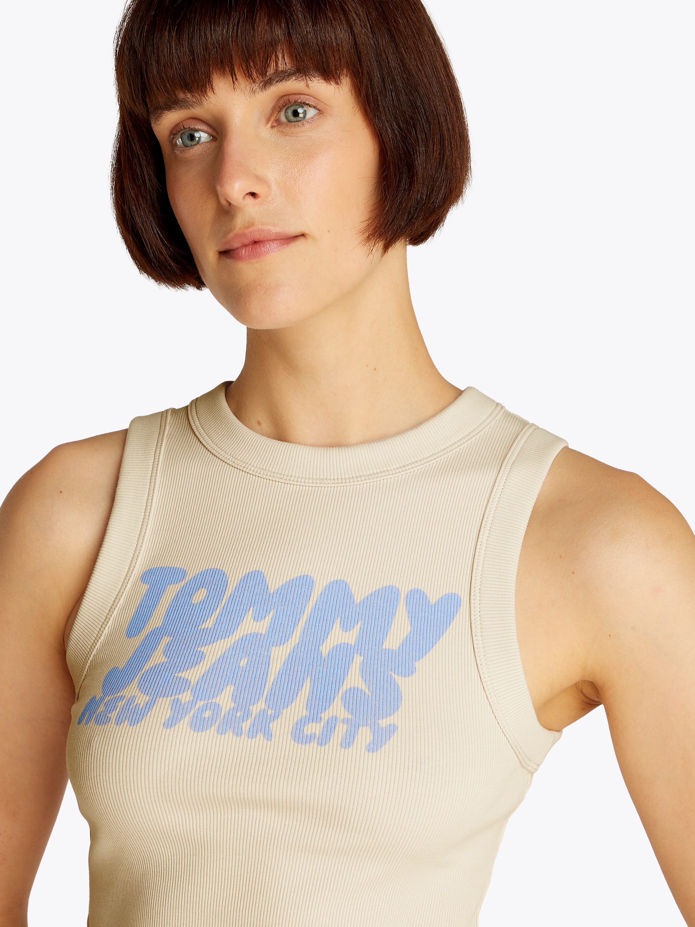 Tommy Jeans Tanktop »TJW SLIM SH TJ BUBBLE TANK«, mit Logodruck