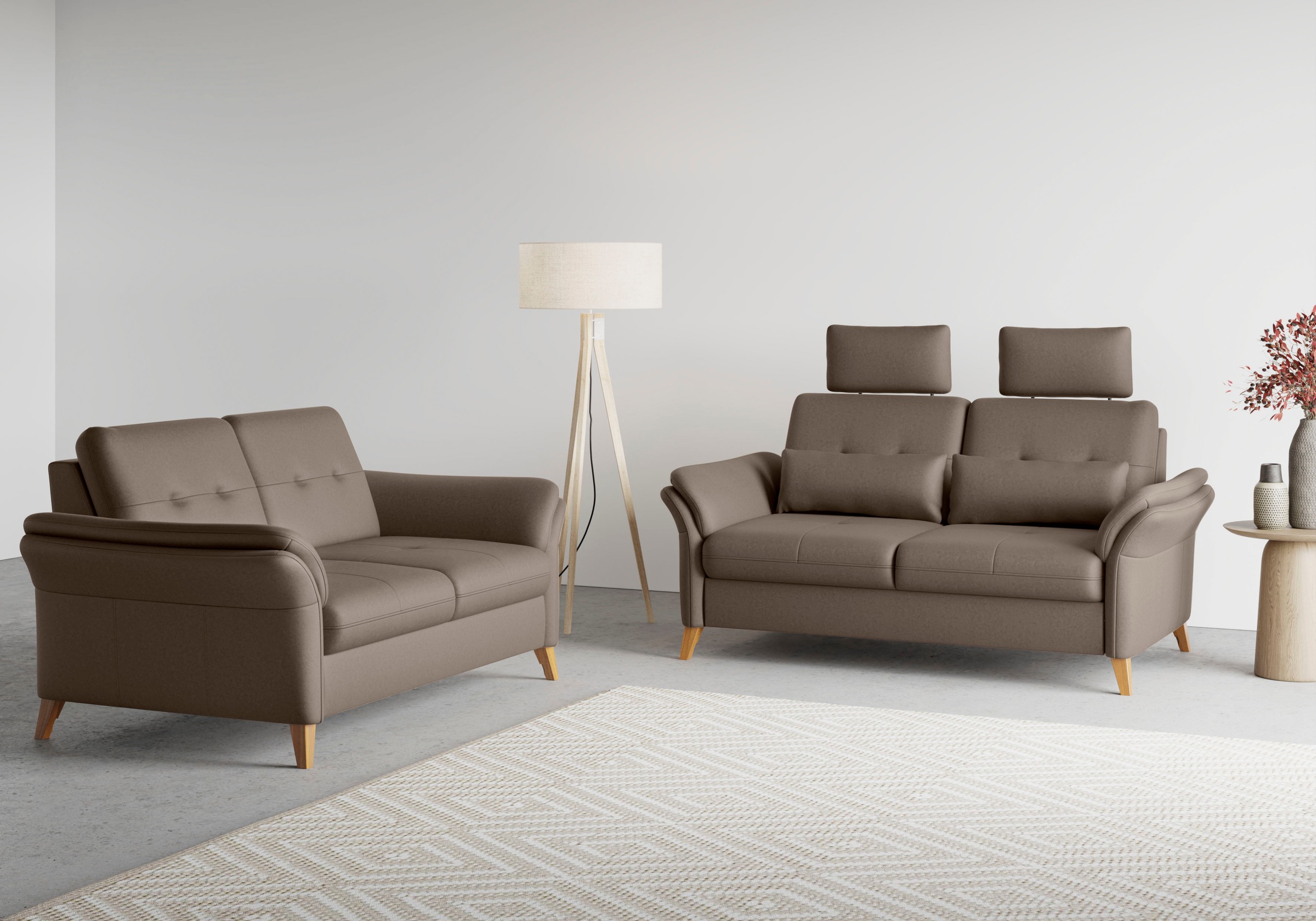sit&more 2-Sitzer »Göteborg«, inklusive Sitztiefenverstellung und Federkern
