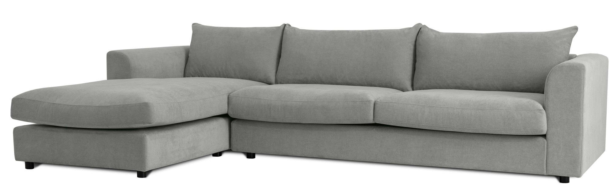 LeGer Home by Lena Gercke Ecksofa »Avelina«, (2 St.), Breite 297 cm, in Cord- und Chenille- Stoff, Rückenkissen mit Federn
