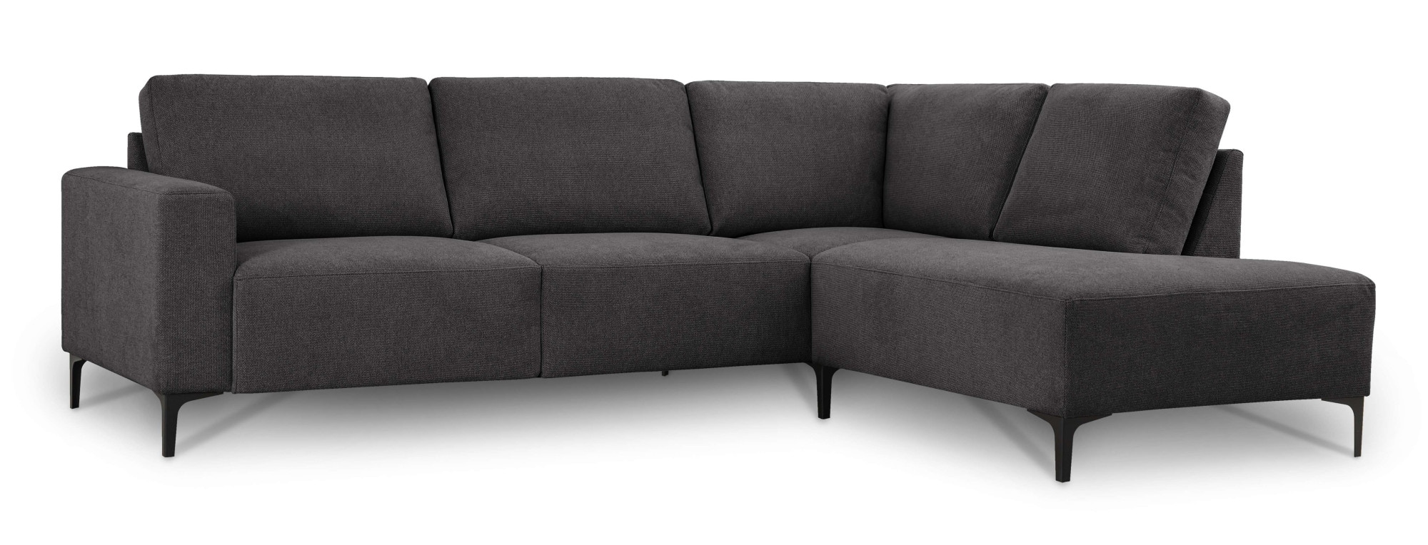 Home affaire Ecksofa »Tournon, L-Form, Breite 256 cm, Webstoff, Chenille«, Designsofa im nordischen Stil, Wellenunterfederung, Metallfüße
