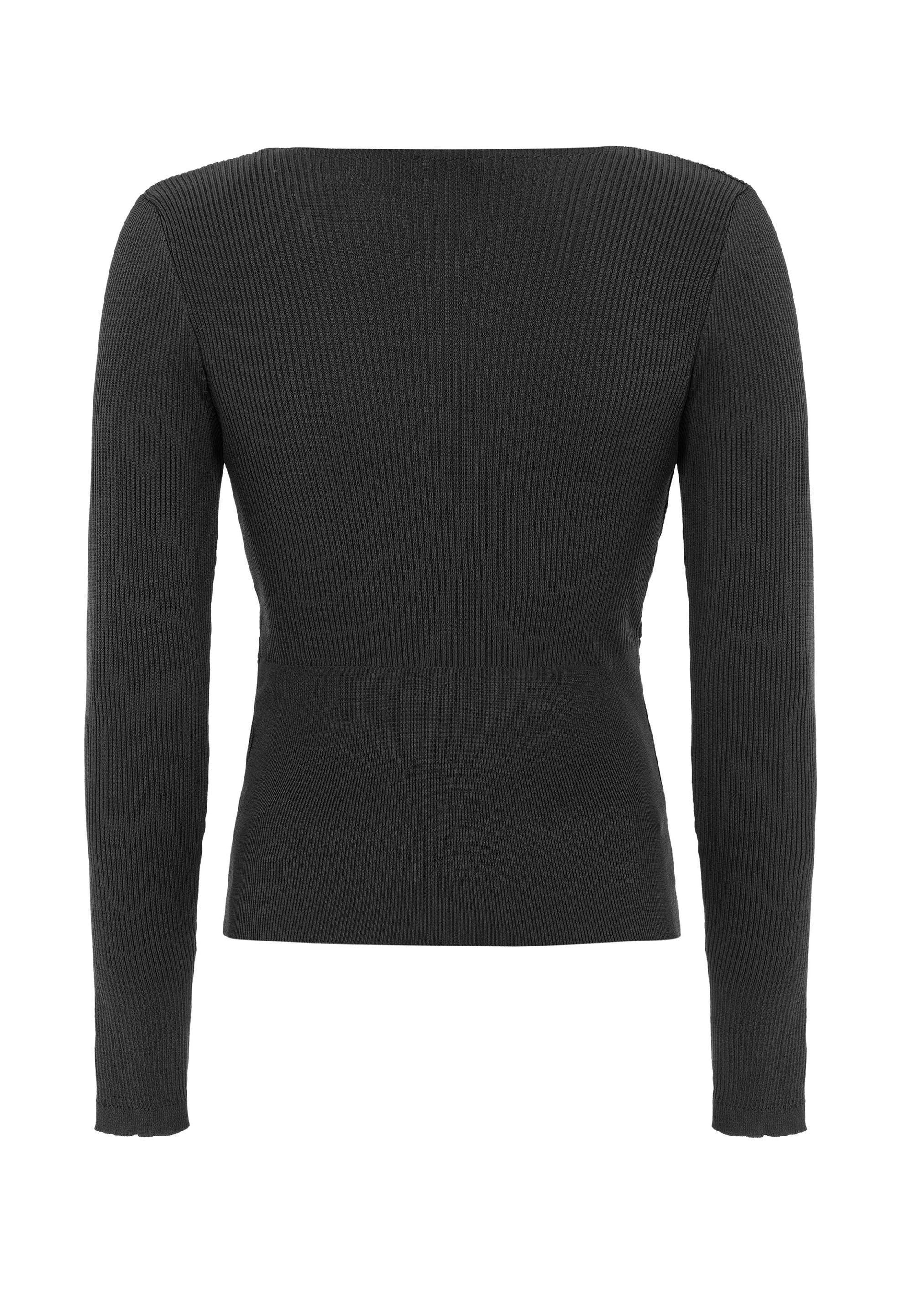 Cipo & Baxx V-Ausschnitt-Pullover »WP207« mit Perlen-Besatz
