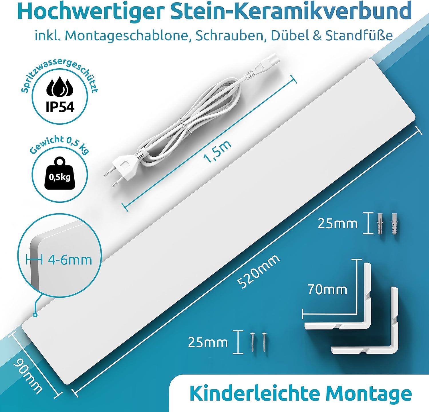 Technaxx Infrarotheizung »Schimmel Dry M1«, Basismodul, trocknet Wandflächen mit wärmender Infrarotstrahlung