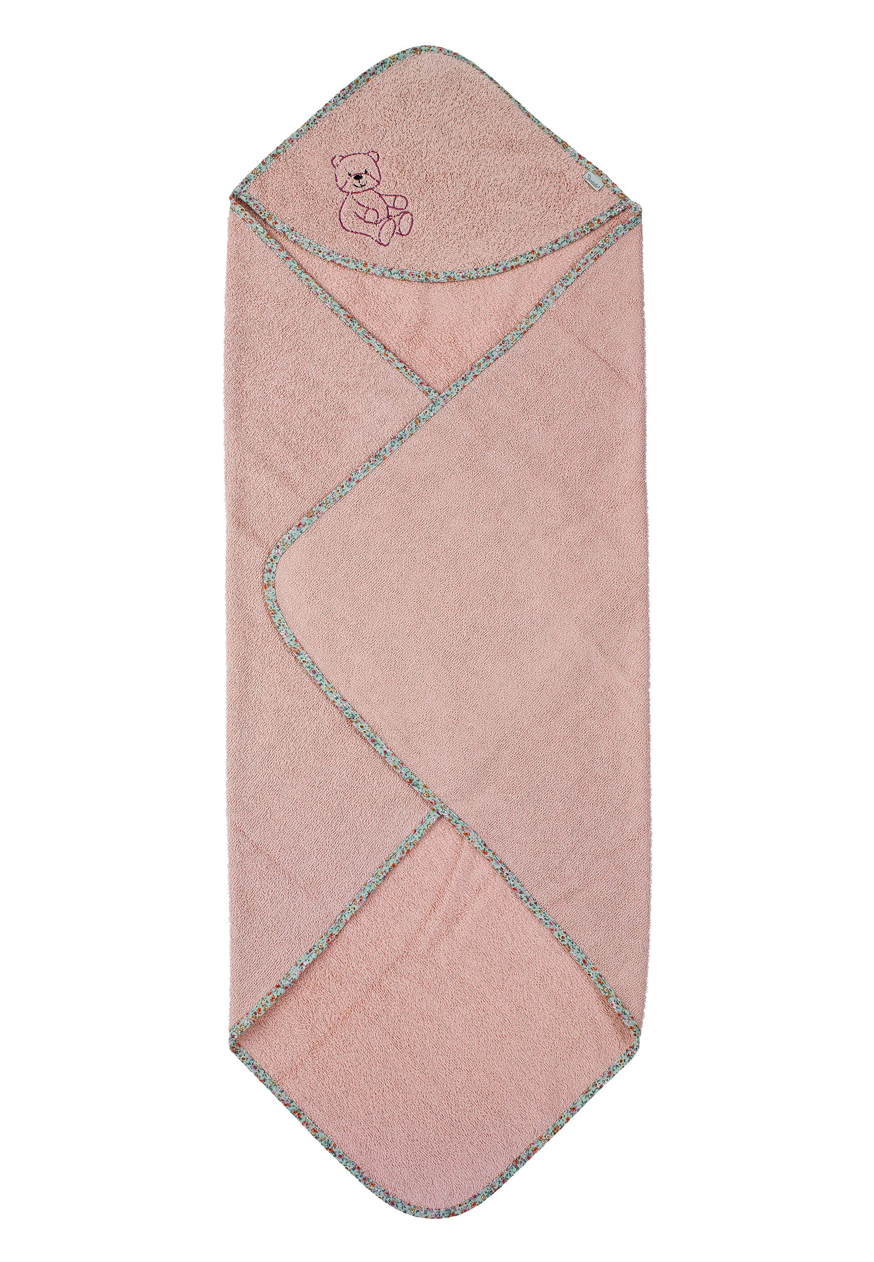Sterntaler® Kapuzenhandtuch »Kapuzenbadetuch 100x100 cm Terrybär rose«, (1 St.)