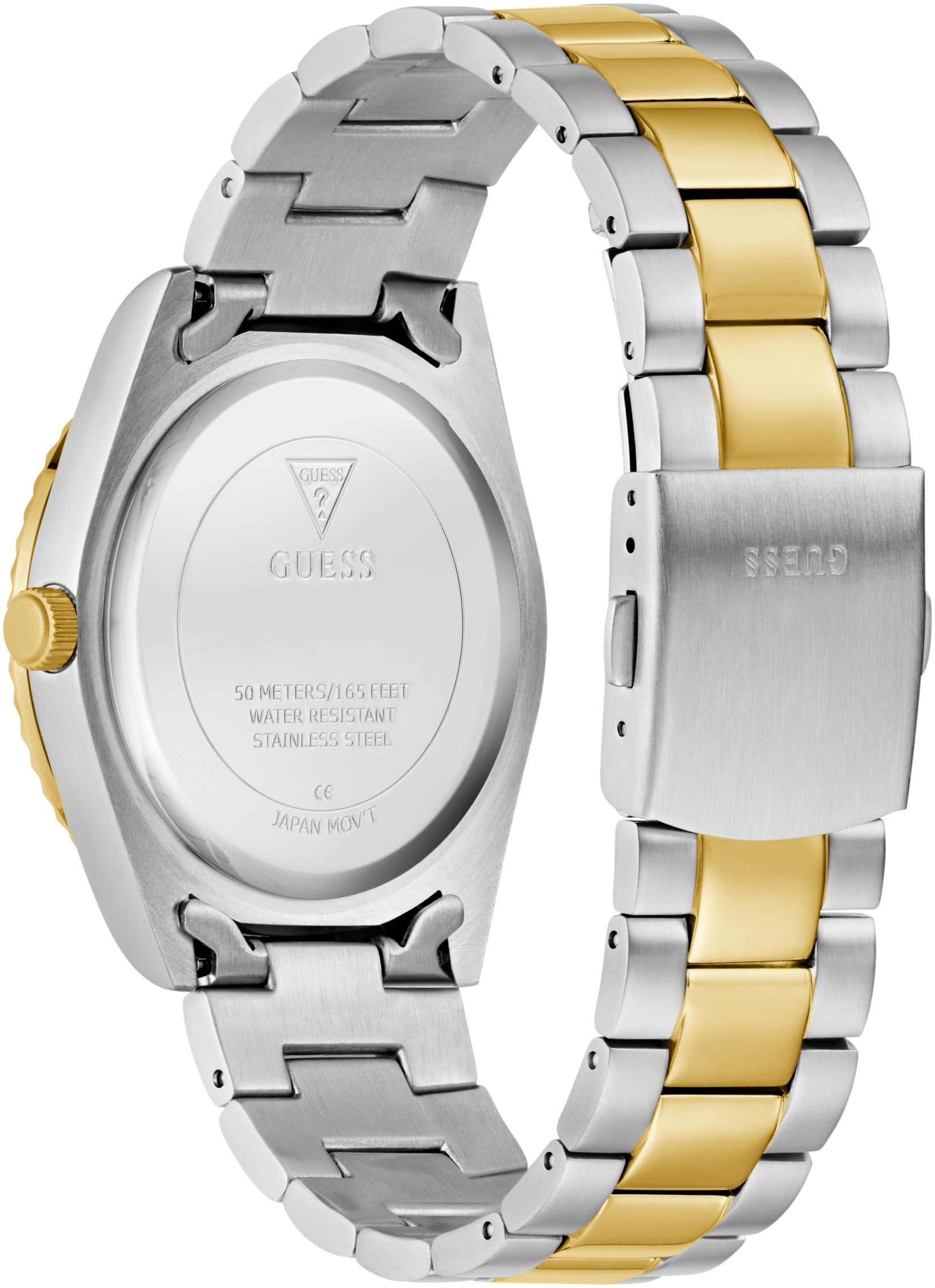 Guess Quarzuhr »CONNOISSEUR« Armbanduhr, Herrenuhr, Datum, Wochentag, Edelstahlarmband