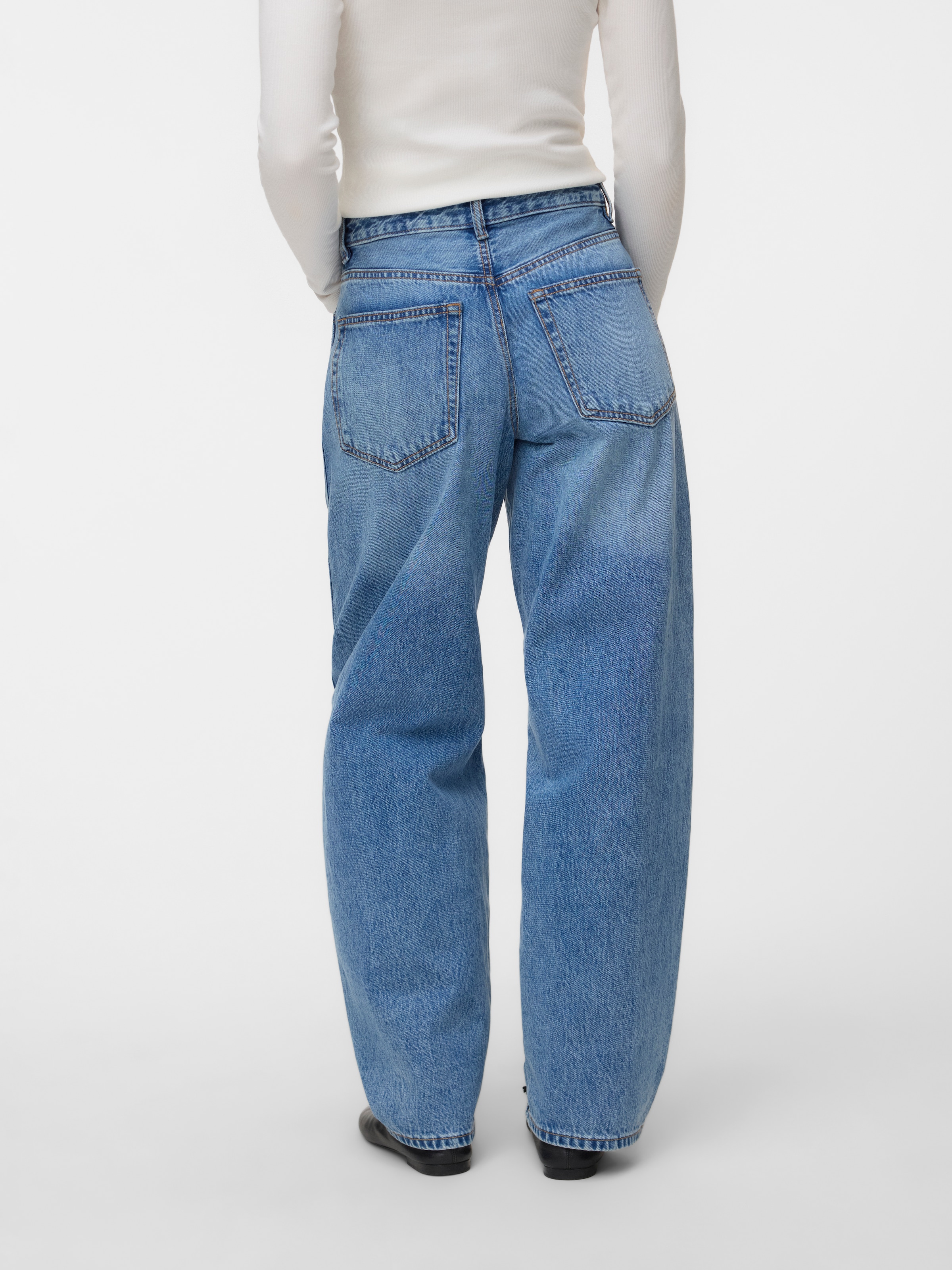 Vero Moda Weite Jeans »VMZOE MR BARREL DNM JEANS LI3154 NOOS« Baumwolle, mid waist, loose fit