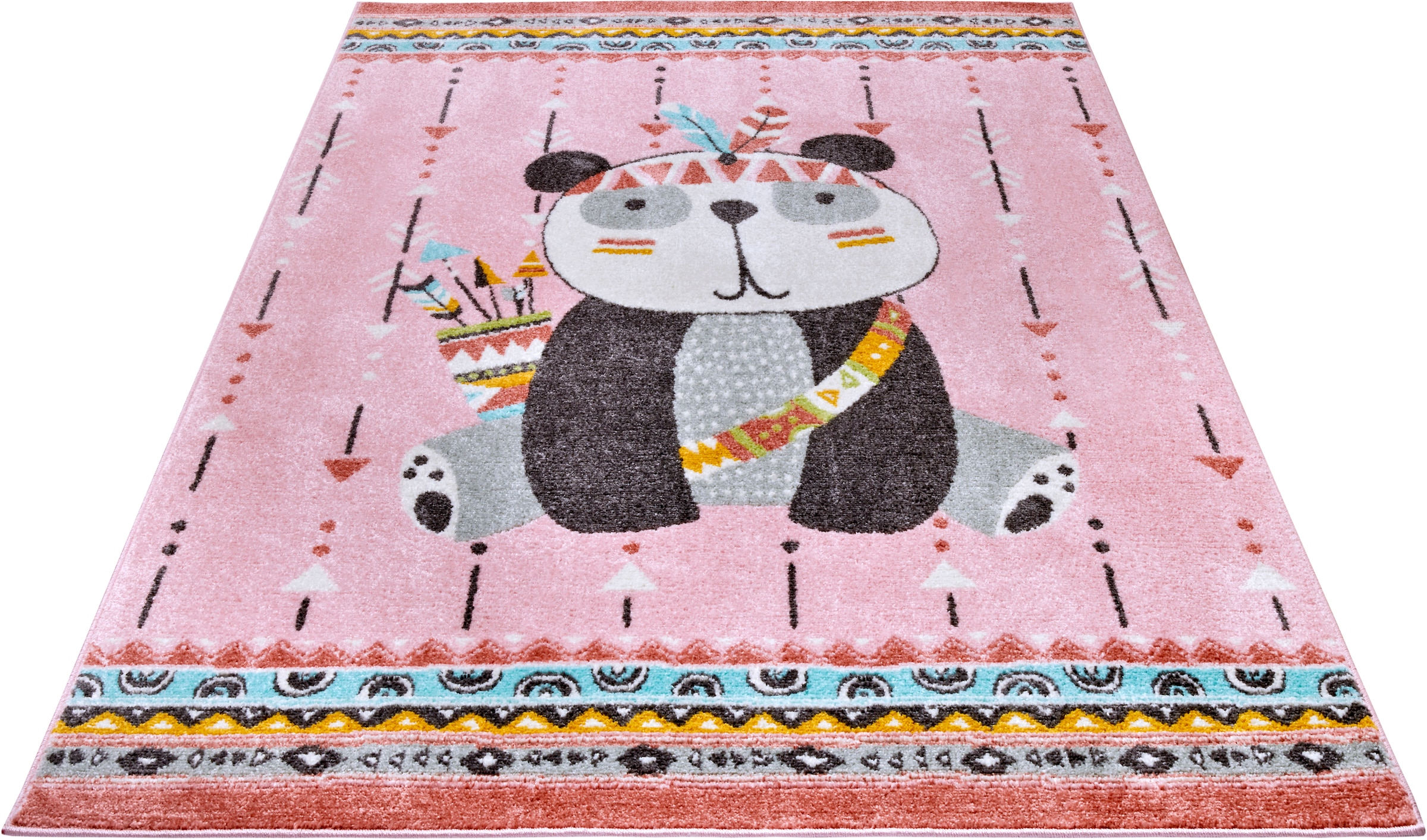 HANSE Home Kinderteppich »Adventures Panda«, rechteckig, Spielteppich, weich, Kinderzimmer, Kurzflor, Spielunterlage, Teppich