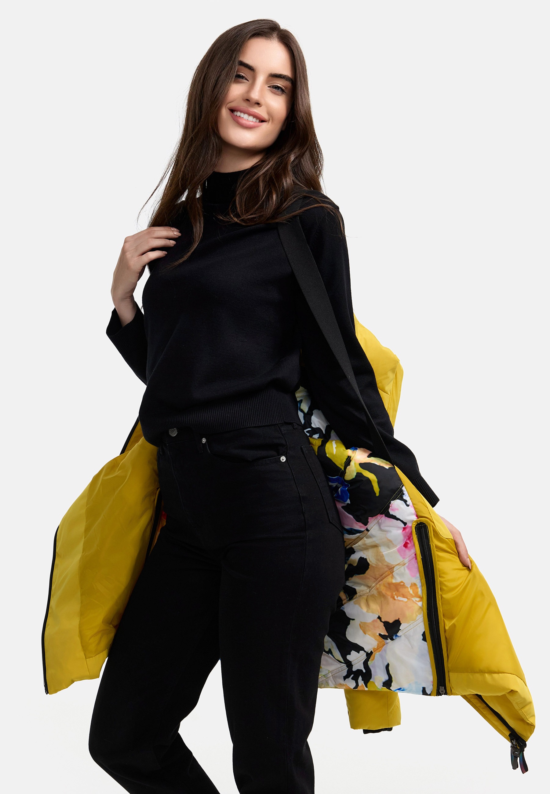 MANISA Steppmantel mit Reißverschluss an Seite