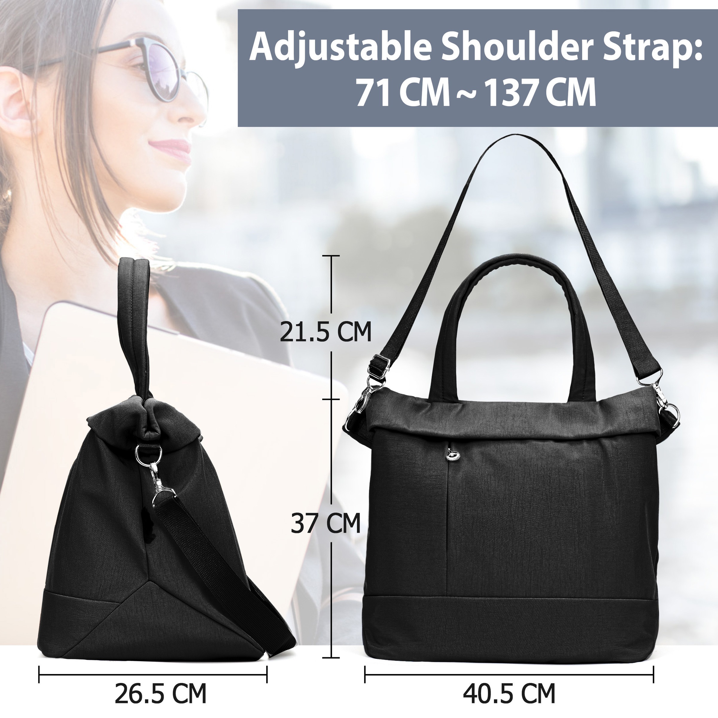 Fillikid Wickeltasche »Palma, schwarz«, mit Thermotasche und Wickelunterlage