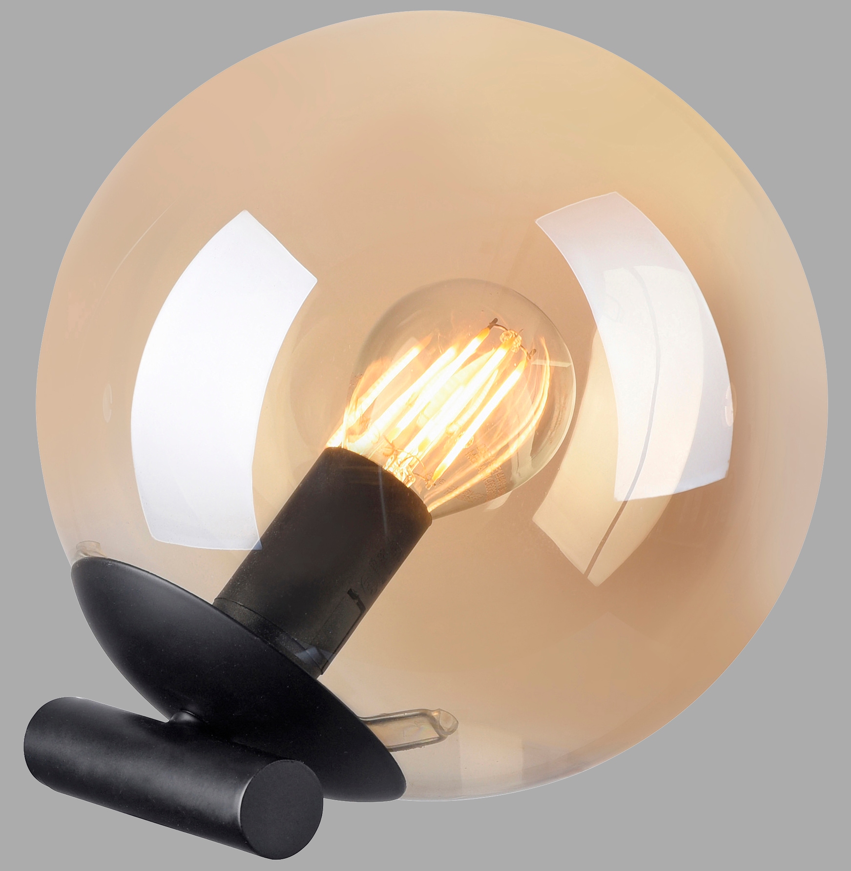 my home Tischleuchte »Nymölla« E14 Tischleuchte mit großer Glaskugel, amberfarben oder opal matt weiß