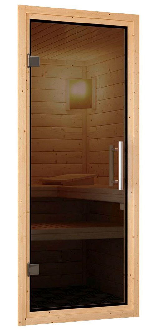 Karibu Sauna »Solida« Set,  Ofen 9 kW Bio externe Strg easy