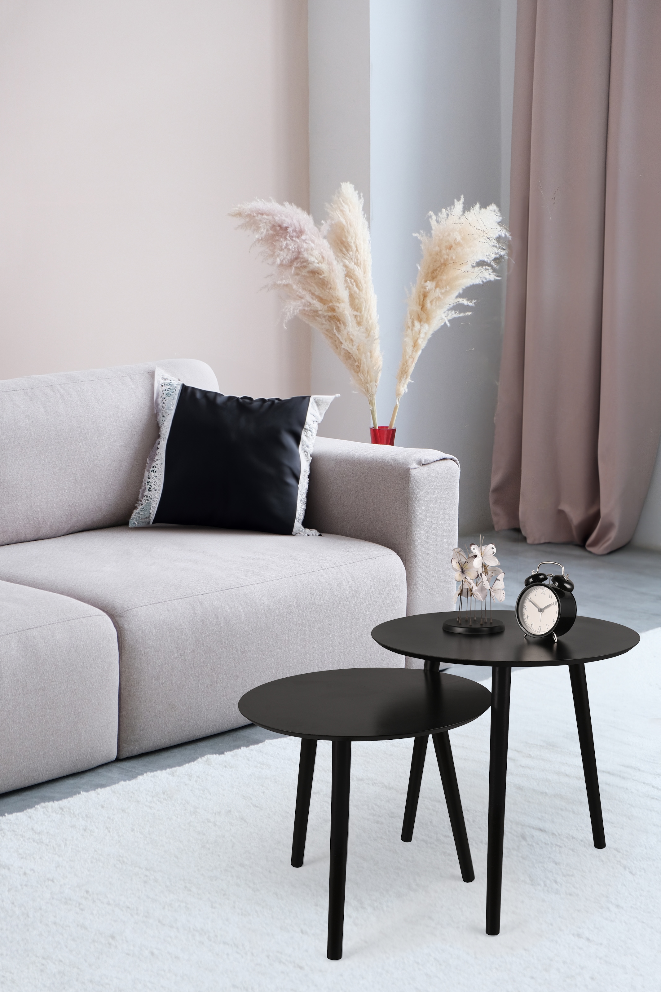 MIRRORS AND MORE Beistelltisch »Vilana« Set, 2 Stk. tlg. schlichte Farbgebung