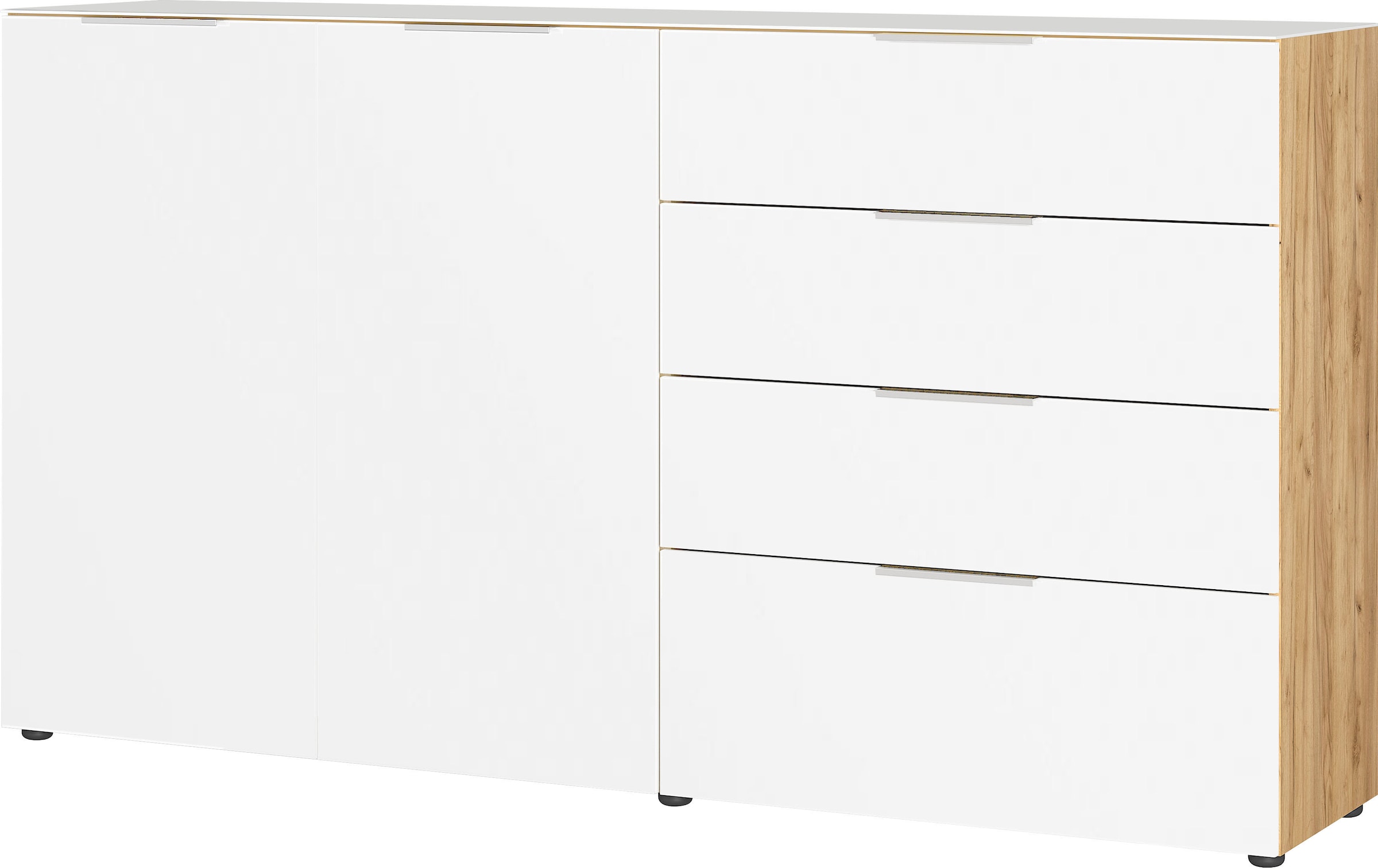 GERMANIA Sideboard »Oakland«, in 2 Breiten, Fronten und Oberboden mit Glasauflage