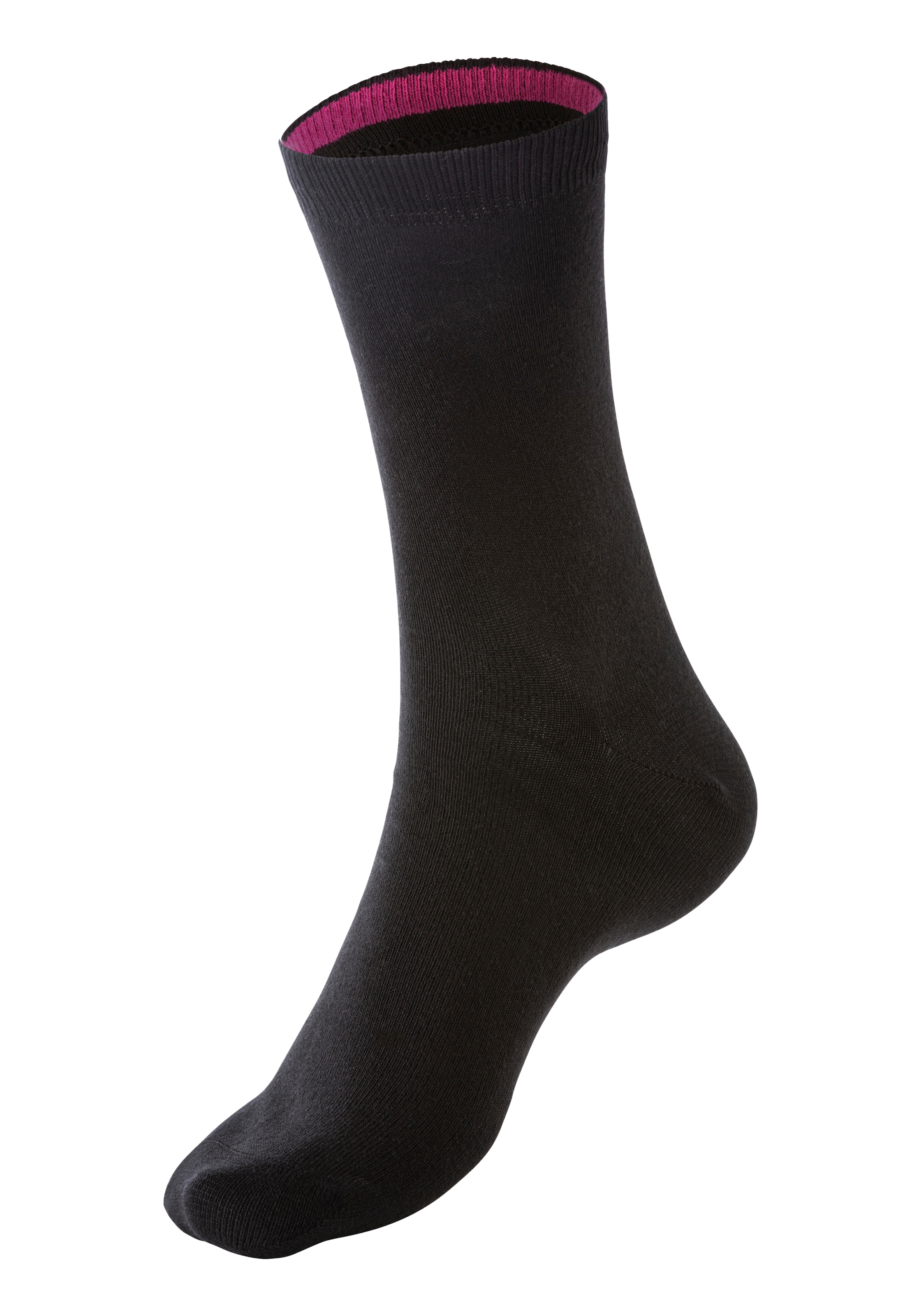 Bench. Socken, (Dose, 4 Paar), mit farbigen Innenbündchen, sortiert in edler Geschenkdose
