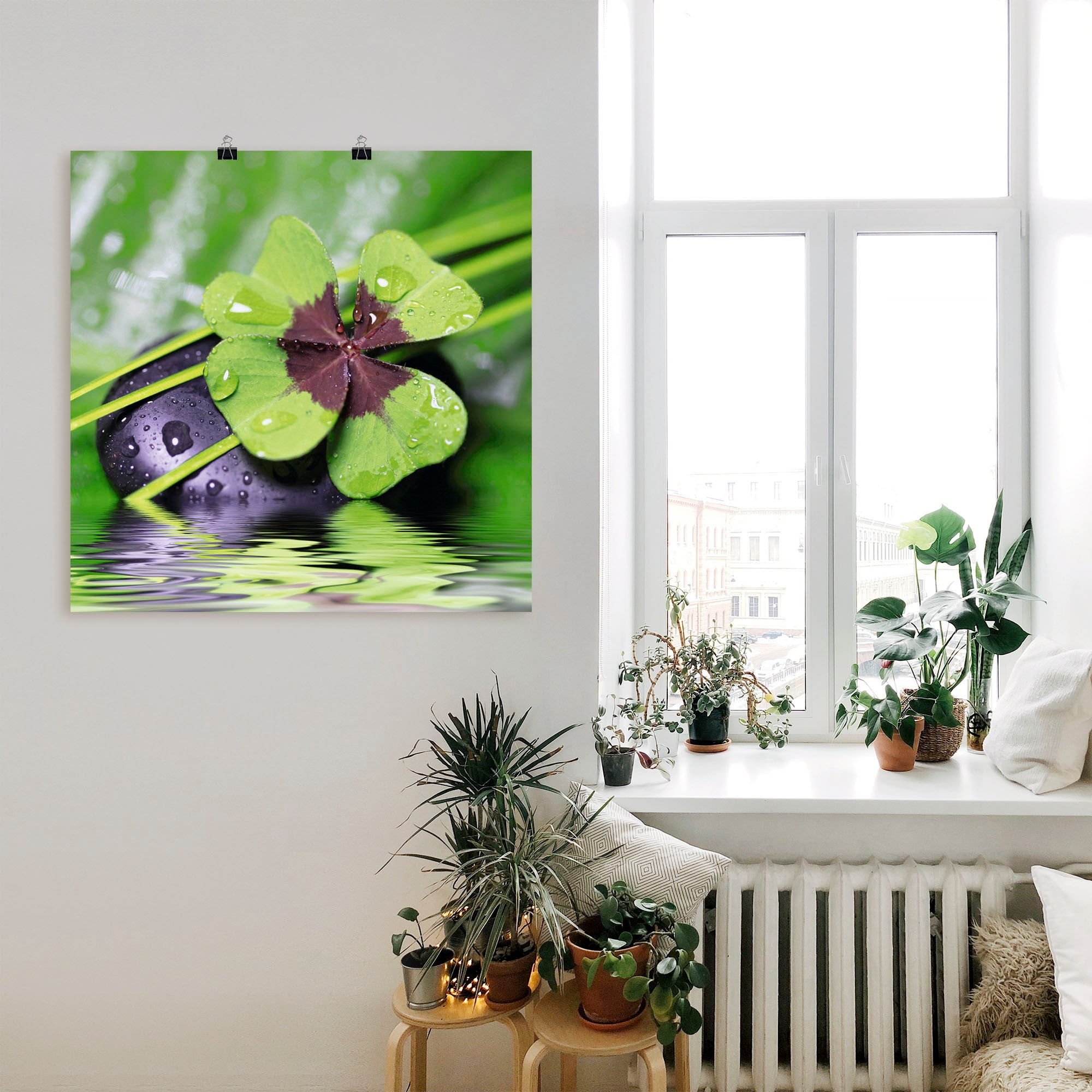 Artland Poster »Glücksklee... Entspann mal wieder« Zen 1 Stk. tlg. ohne Rahmen