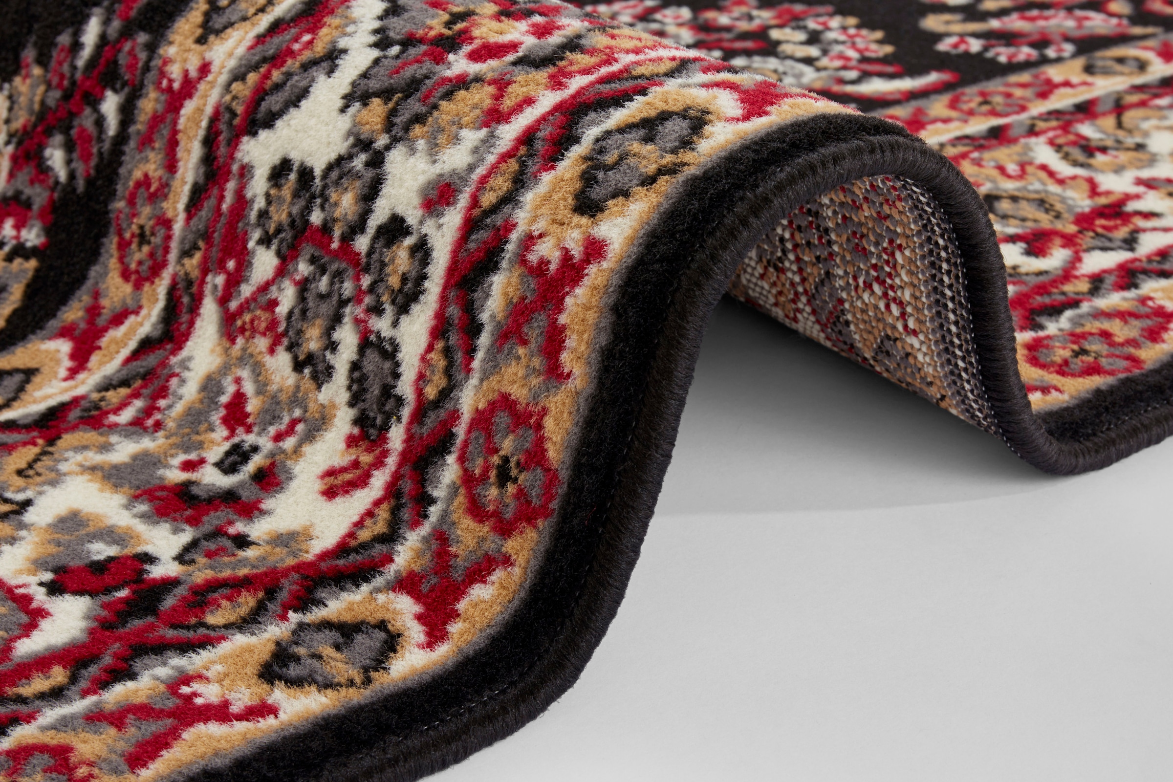 HANSE Home Teppich »Halton«, rechteckig, 8 mm Höhe, Kurzflor, Orient-Optik, mit Bordüre, Läufer, pflegeleicht, gekettelt