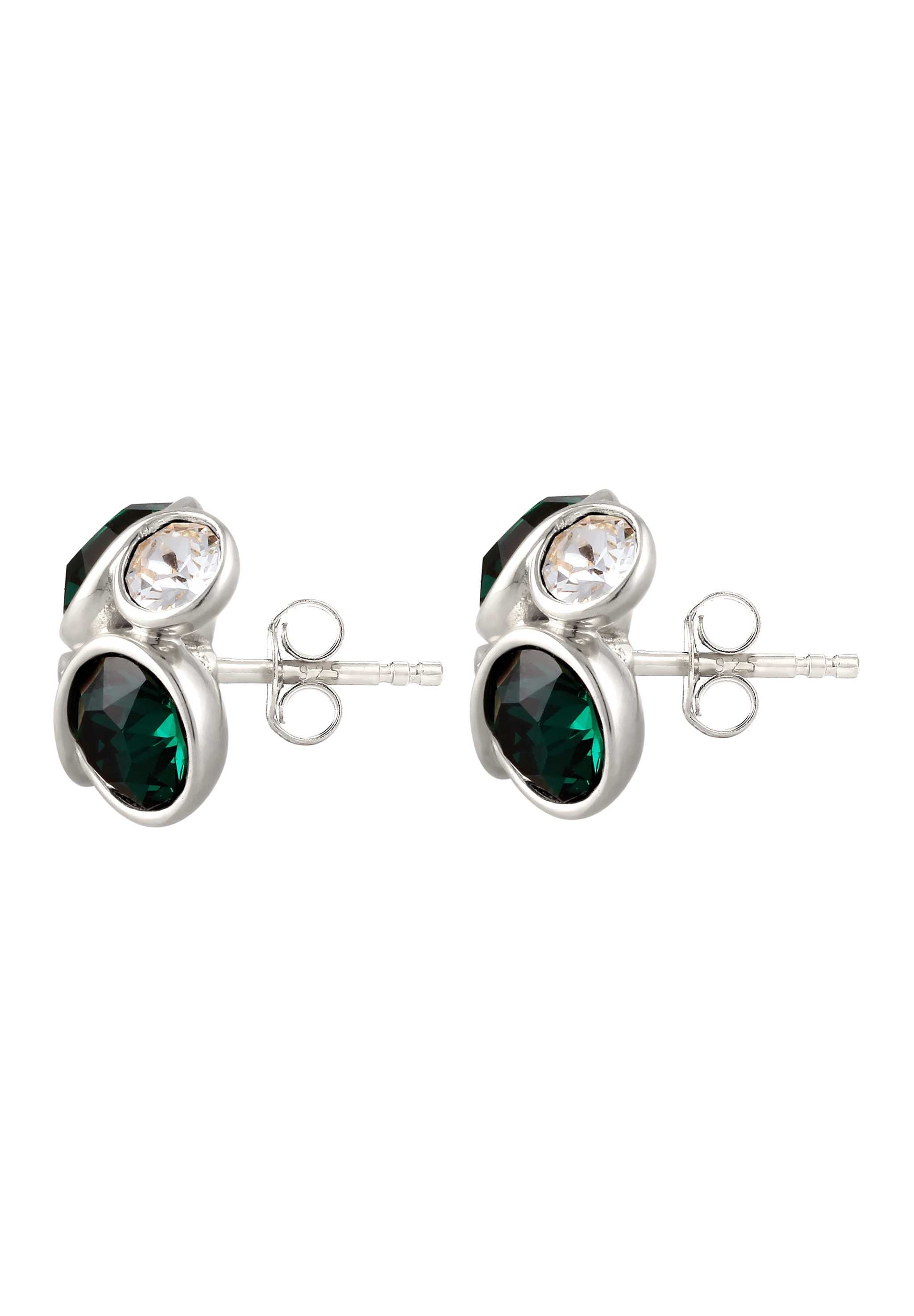 Elli Paar Ohrstecker »Ohrringe Ohrstecker mit Kristallen von Swarovski® Grün 925  Silber«