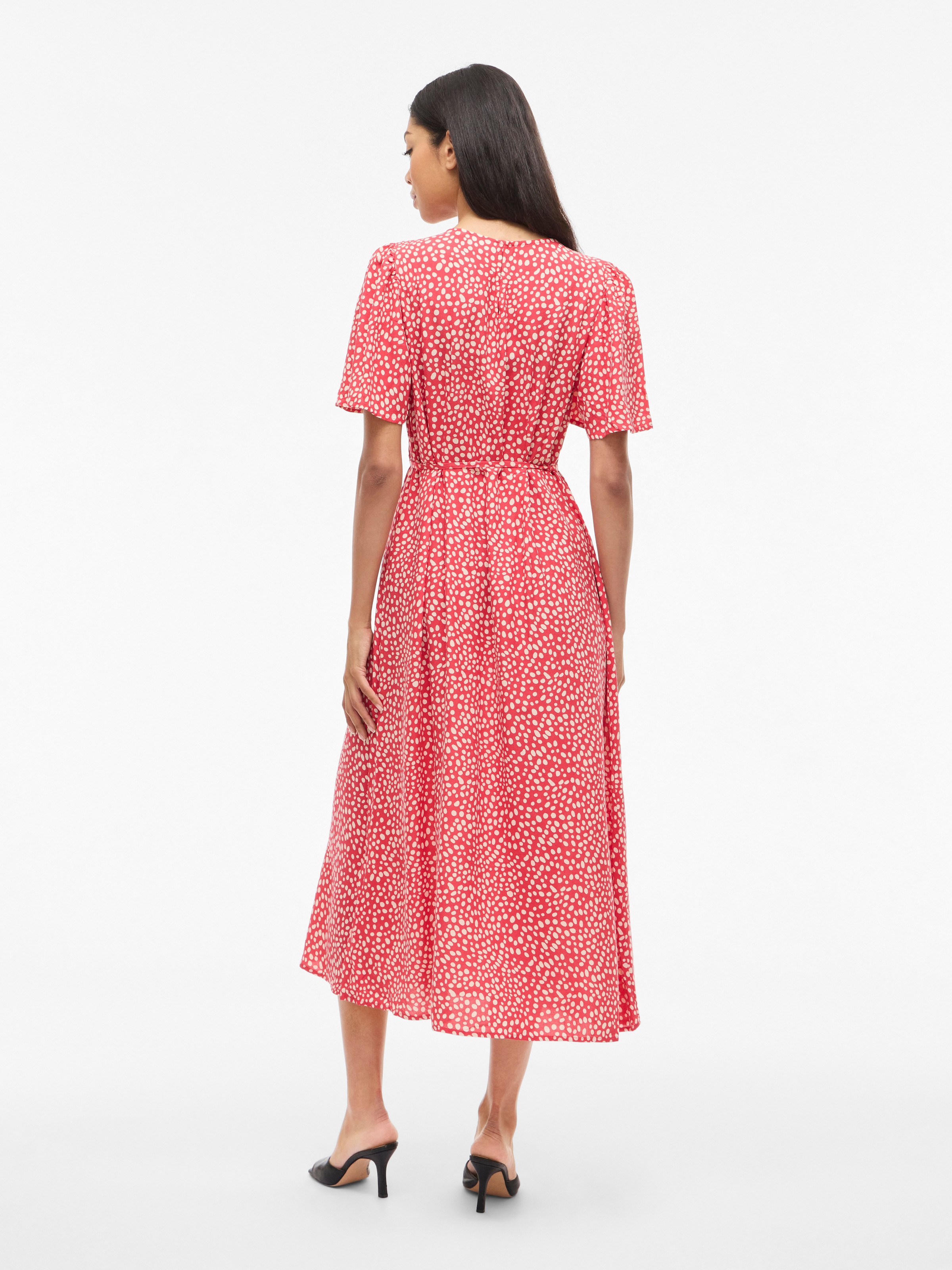 Vila Druckkleid »VIGRACE O-NECK S/S MIDI DRESS - NOOS« Sommerkleid,