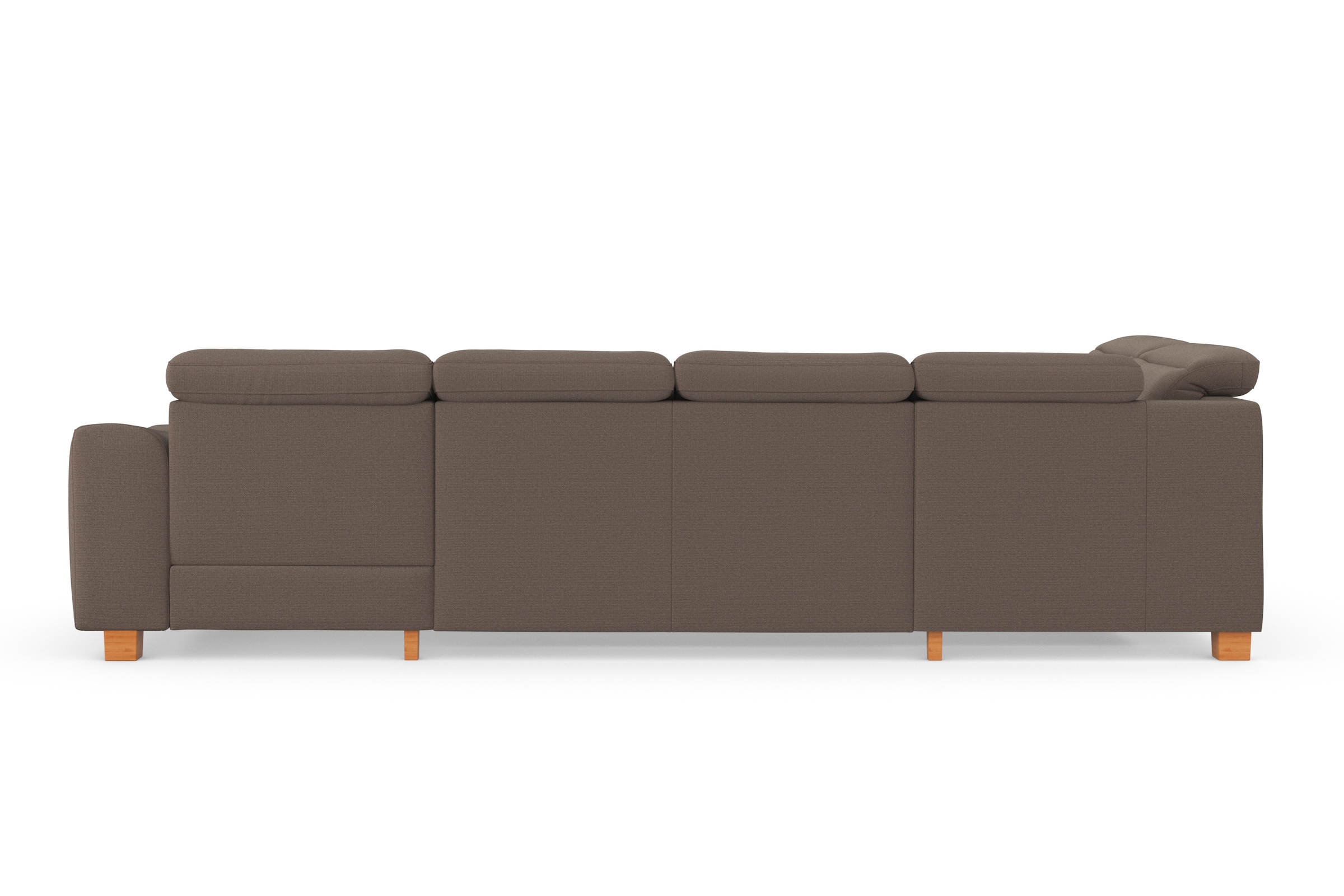 sit&more Wohnlandschaft »Dundee U-Form«, mit Federkern und Massivholzfüßen, wahlweise mit Kopfteilverstellung