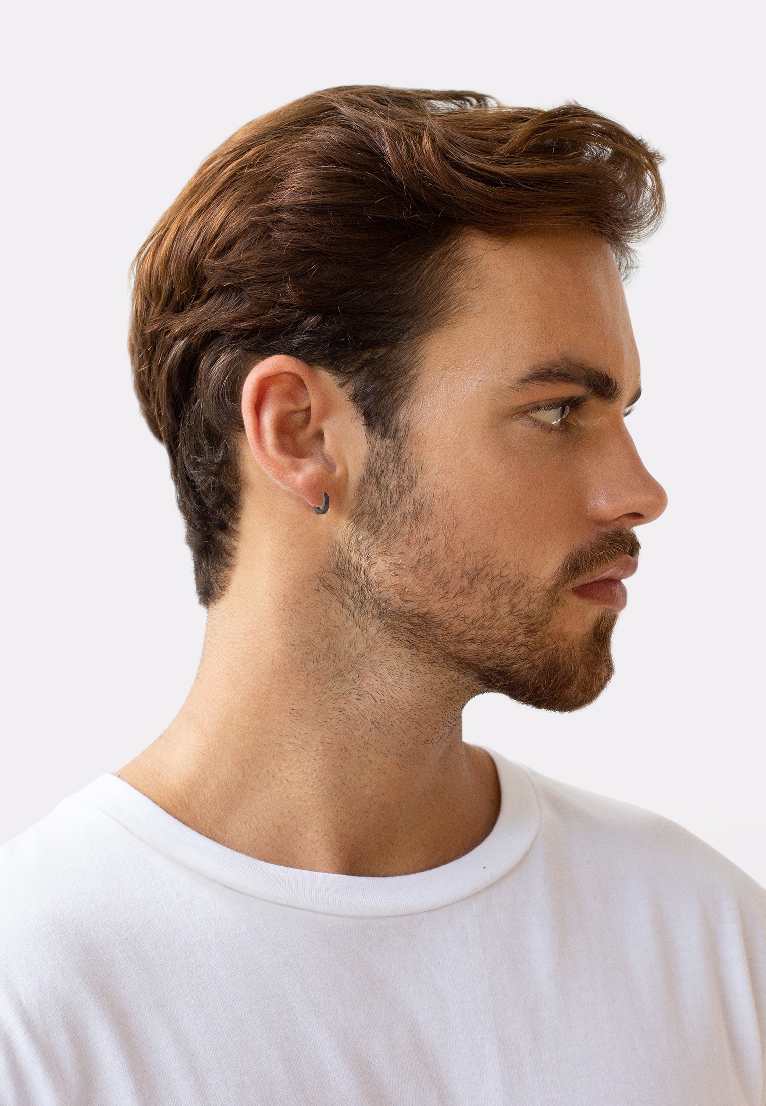 Kuzzoi Paar Creolen »Ohrringe Herren Basic Klapp Creolen Set (6-tlg) 925 Silber«