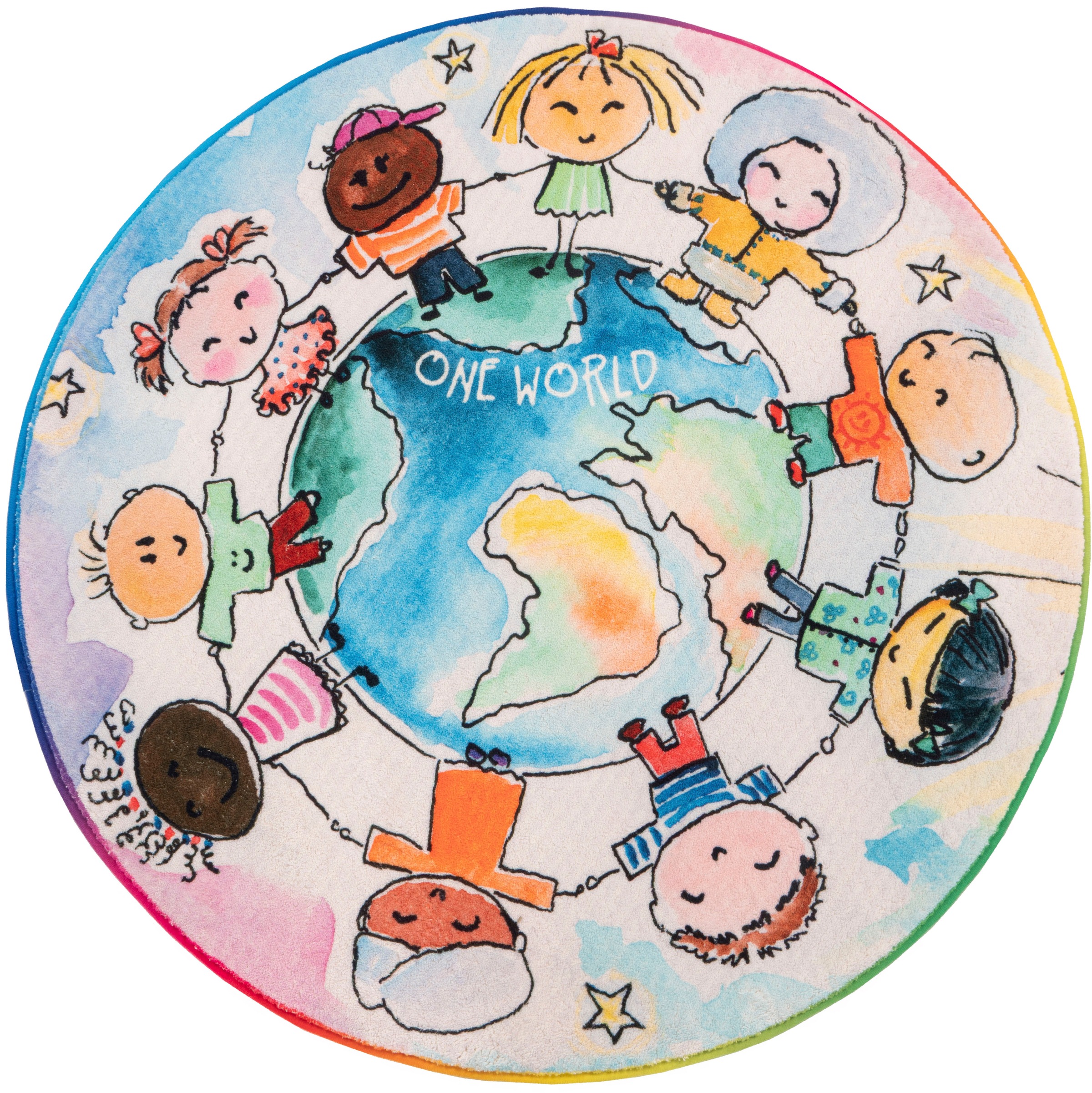 Obsession Kinderteppich »My Juno 477«, rund, 10 mm Höhe, Kurzflor, Spielteppich, Motiv Kinder, Kinderzimmer
