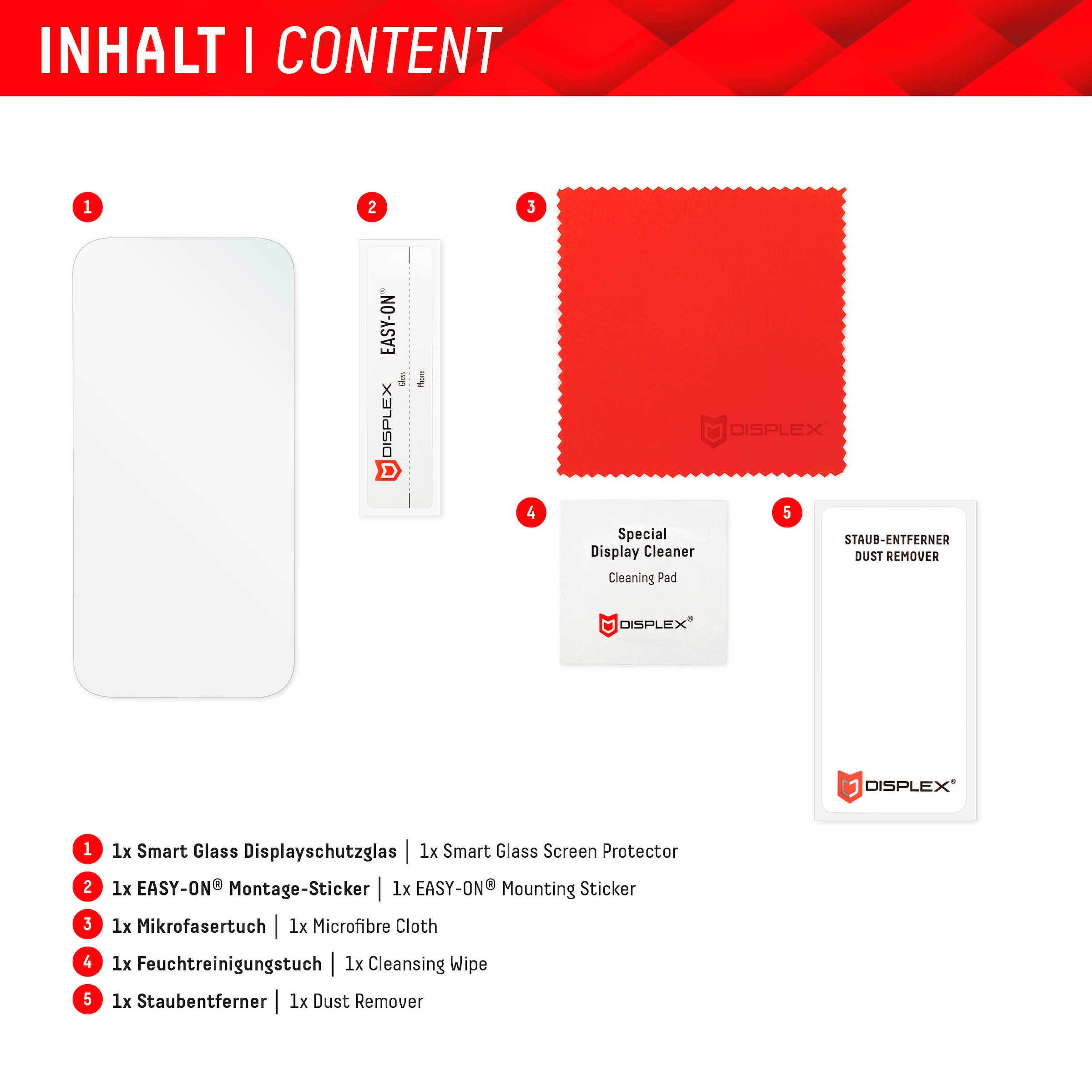 Displex Displayschutzglas »Smart Glass« für Samsung Galaxy S24+;Samsung Galaxy S25+ Displayschutzfolie Displayschutz kratzer-resistent 9H unzerbrechlich