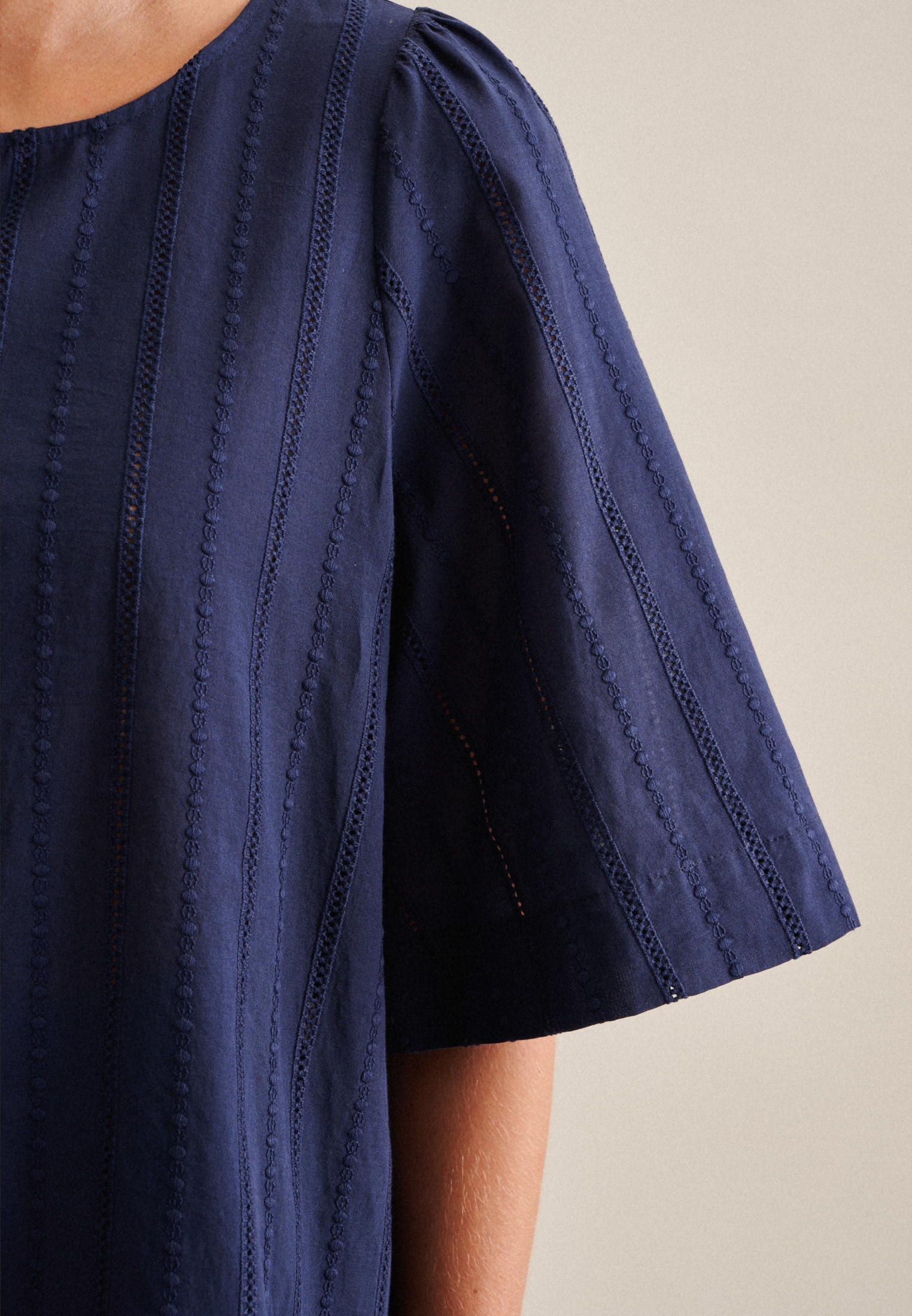 seidensticker Shirtbluse »Schwarze Rose« 1/2 Rundhals Streifen